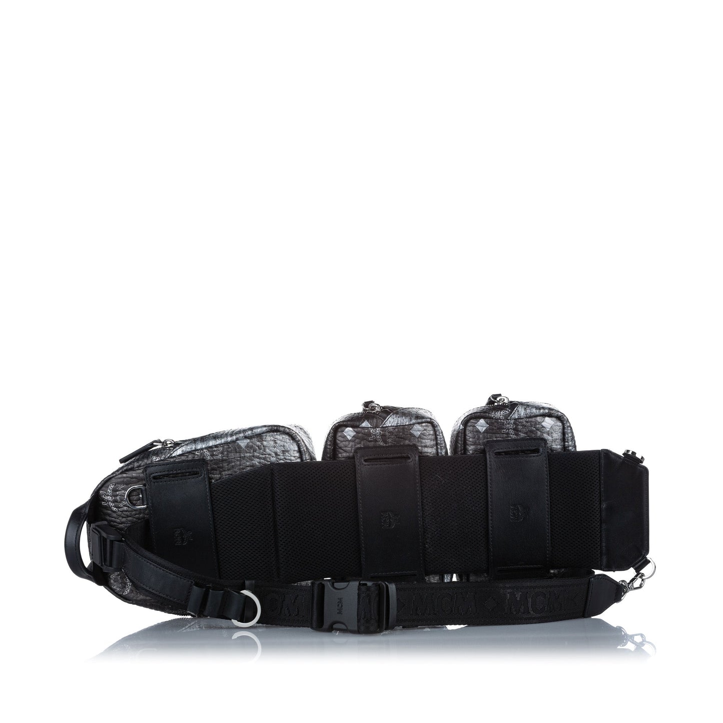 MCM Visetos Coated Canvas Triple Sling Bag