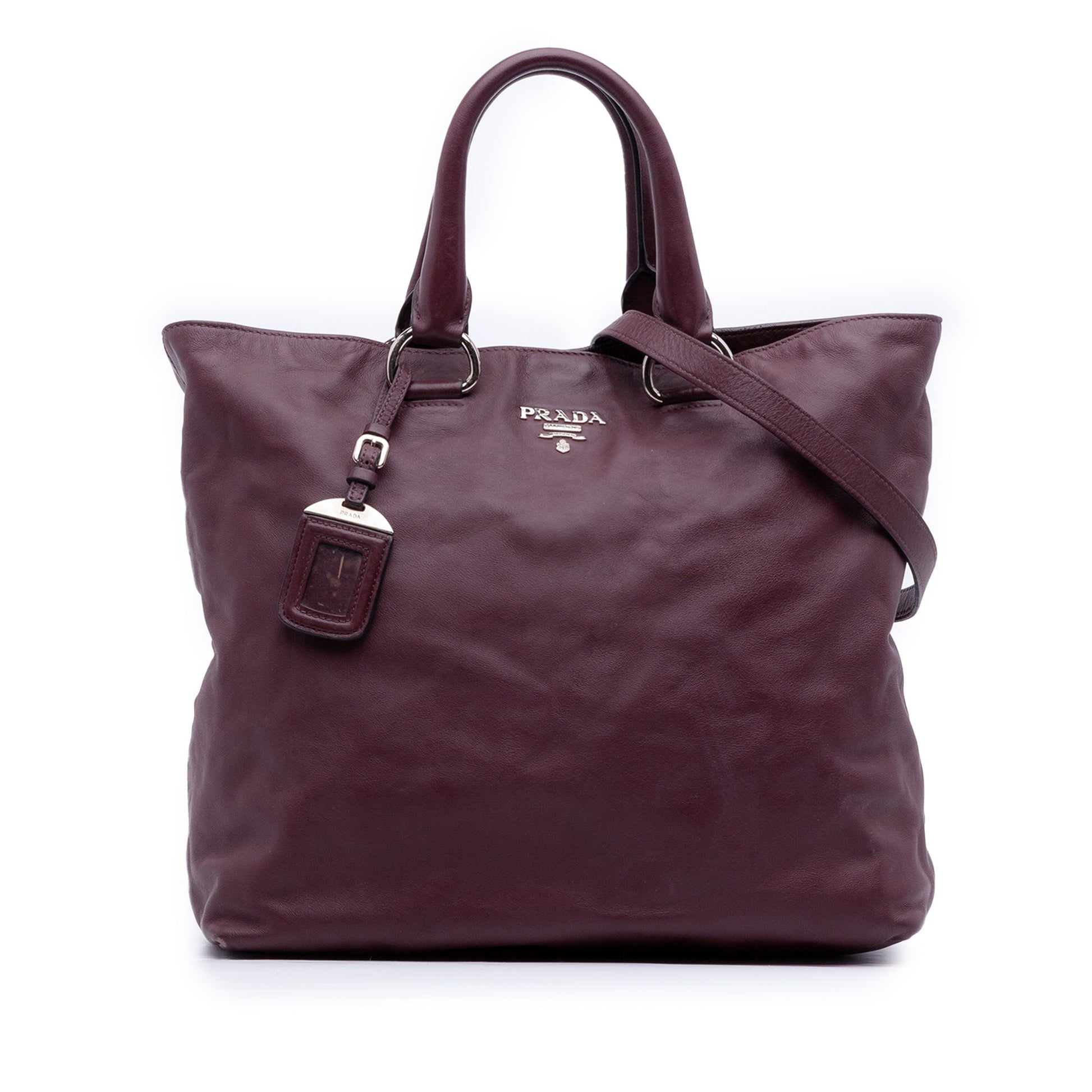 Prada Soft Calf Convertible Shopper Tote
