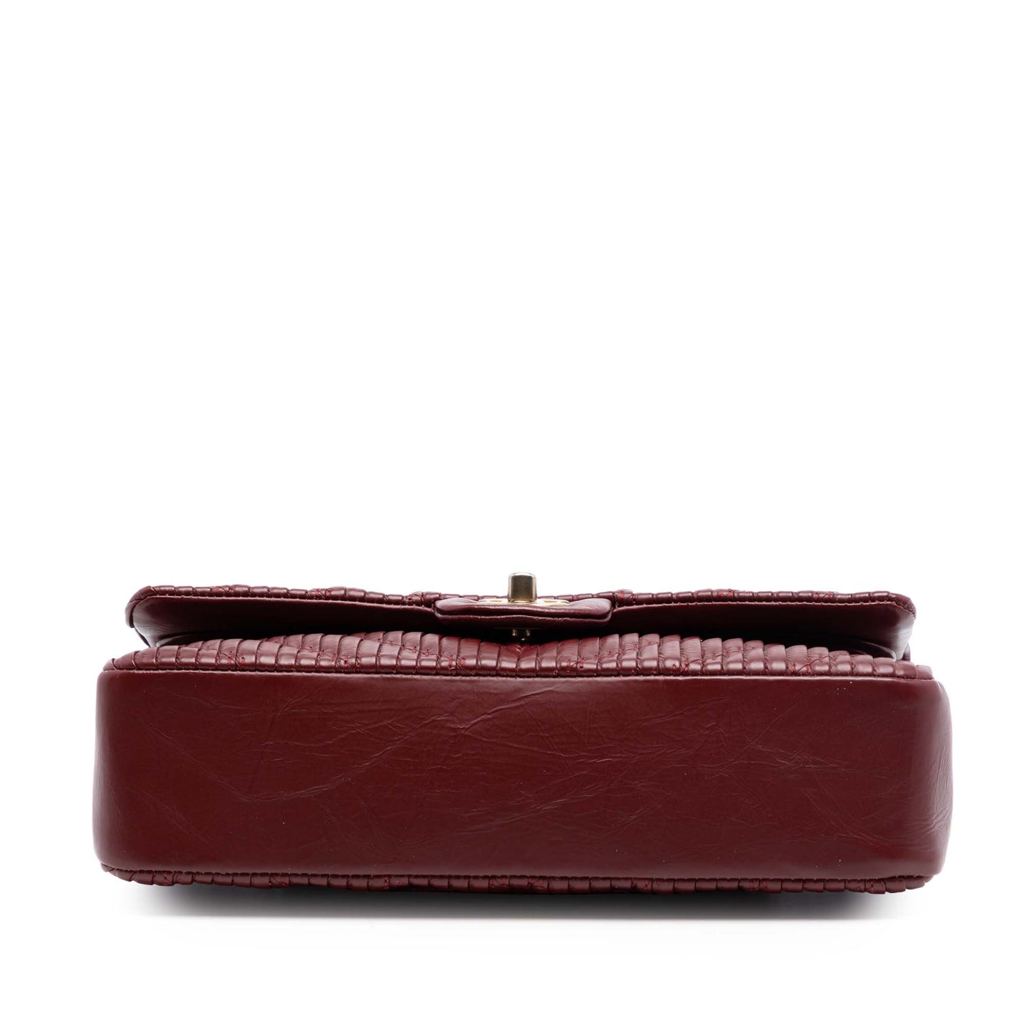 Chanel Medium Classic Chevron Calfskin Pleated Double Flap