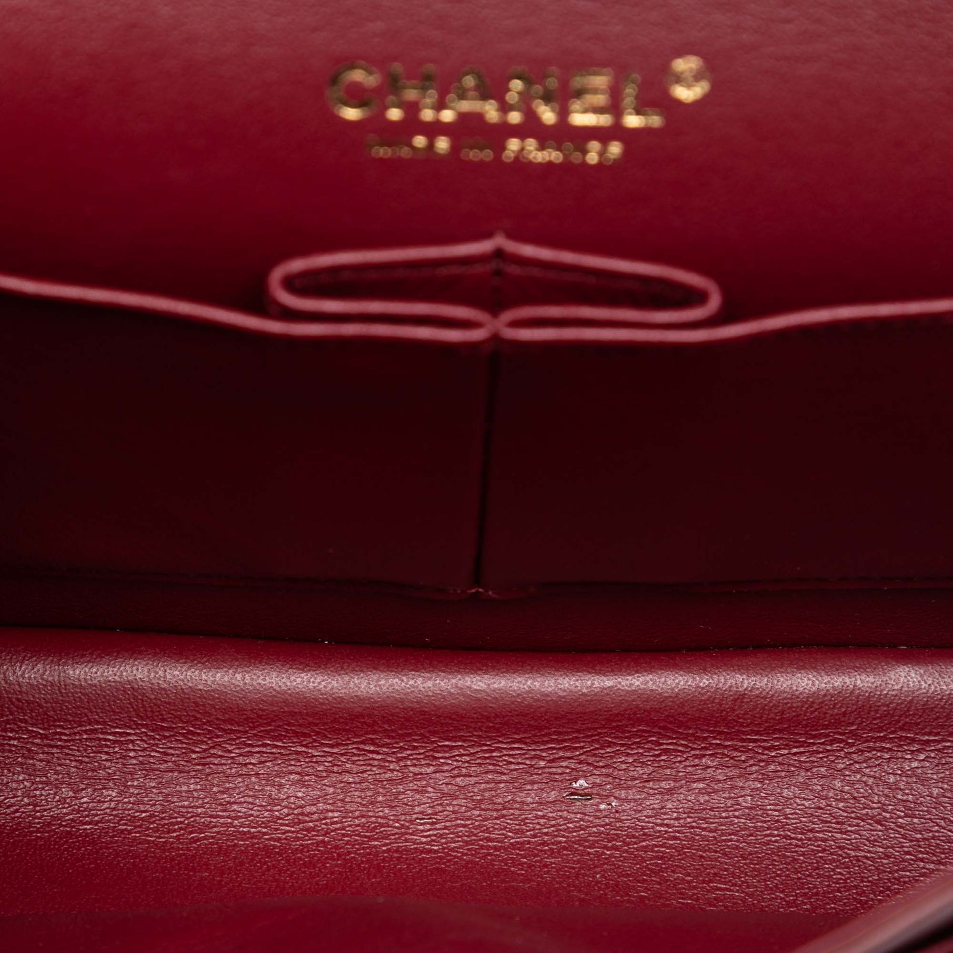 Chanel Medium Classic Chevron Calfskin Pleated Double Flap