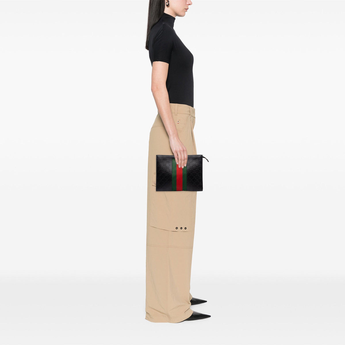 Gucci Guccissima Web Clutch