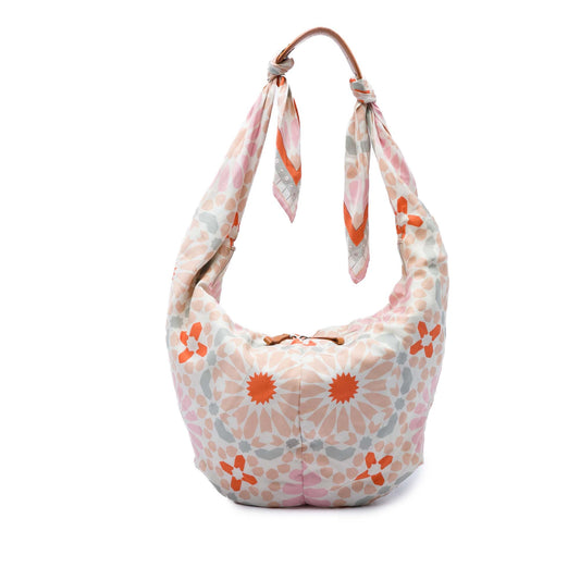 LOEWE Printed Silk Anagram Scarf Hobo