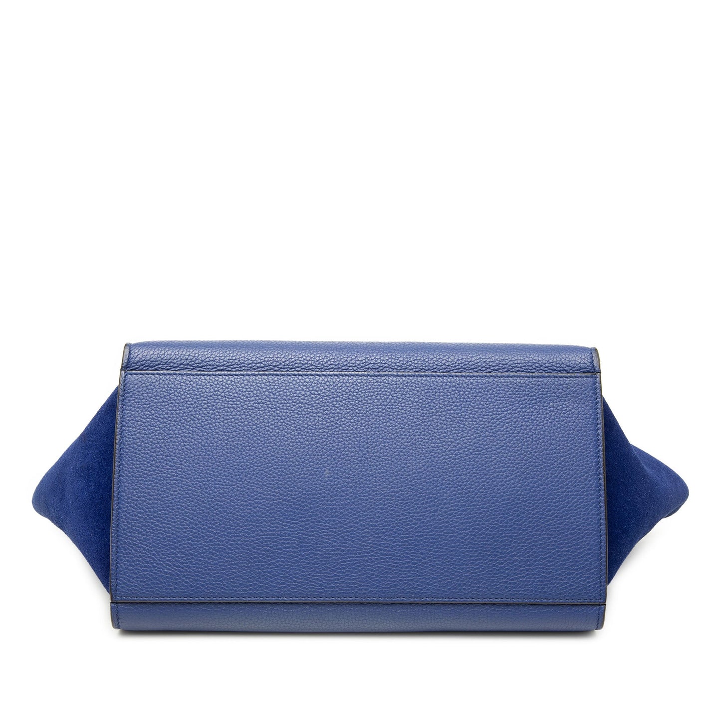 Celine Small Drummed Calfskin and Suede Trapeze Satchel