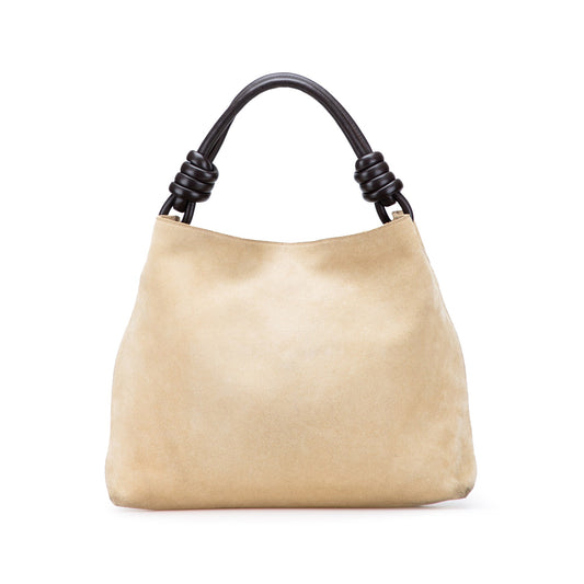 LOEWE Small Suede Flamenco Knot Hobo