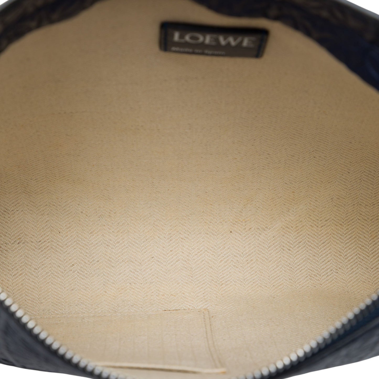 LOEWE Embossed Anagram Leather Repeat T Clutch