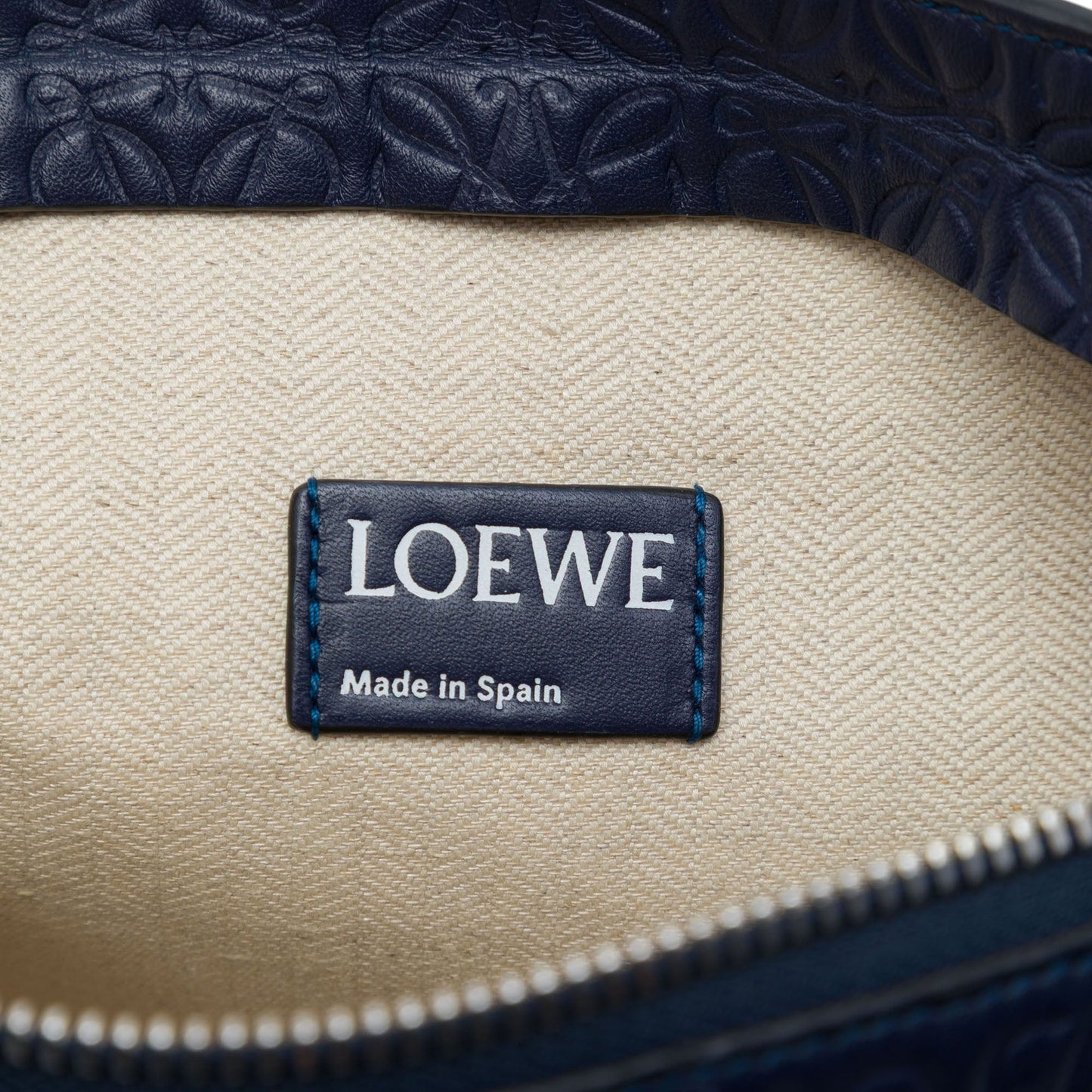 LOEWE Embossed Anagram Leather Repeat T Clutch