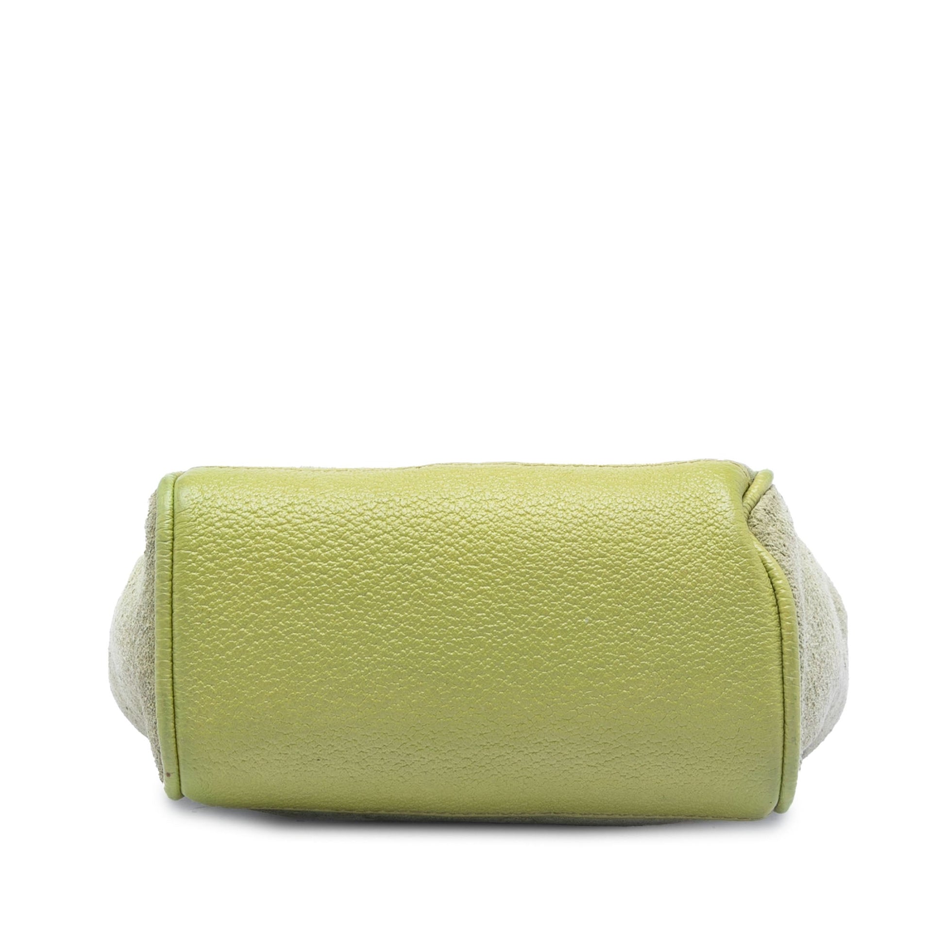 Gucci Suede Bamboo Satchel