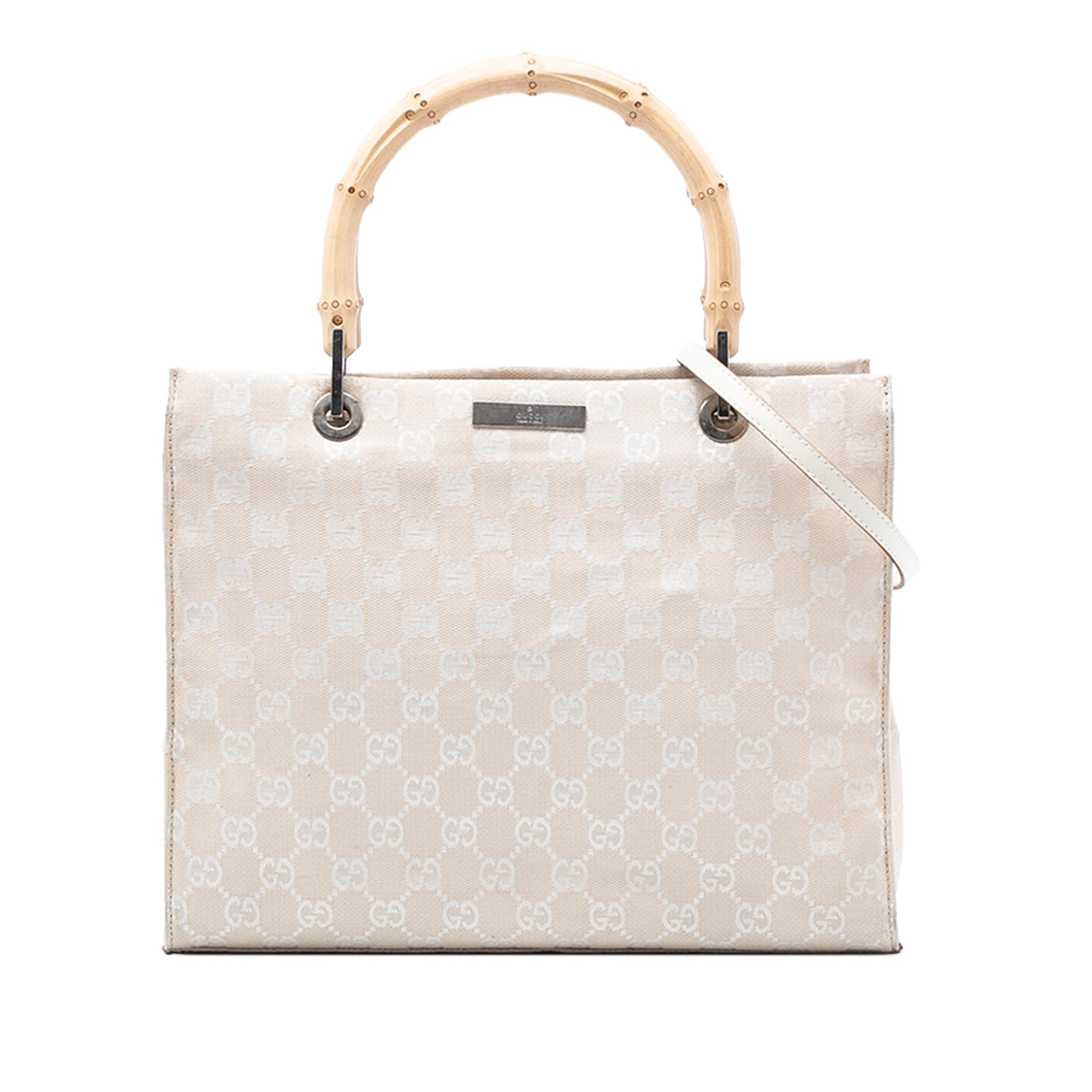 Gucci GG Canvas Bamboo Satchel