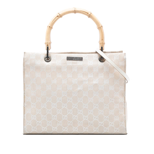 Gucci GG Canvas Bamboo Satchel