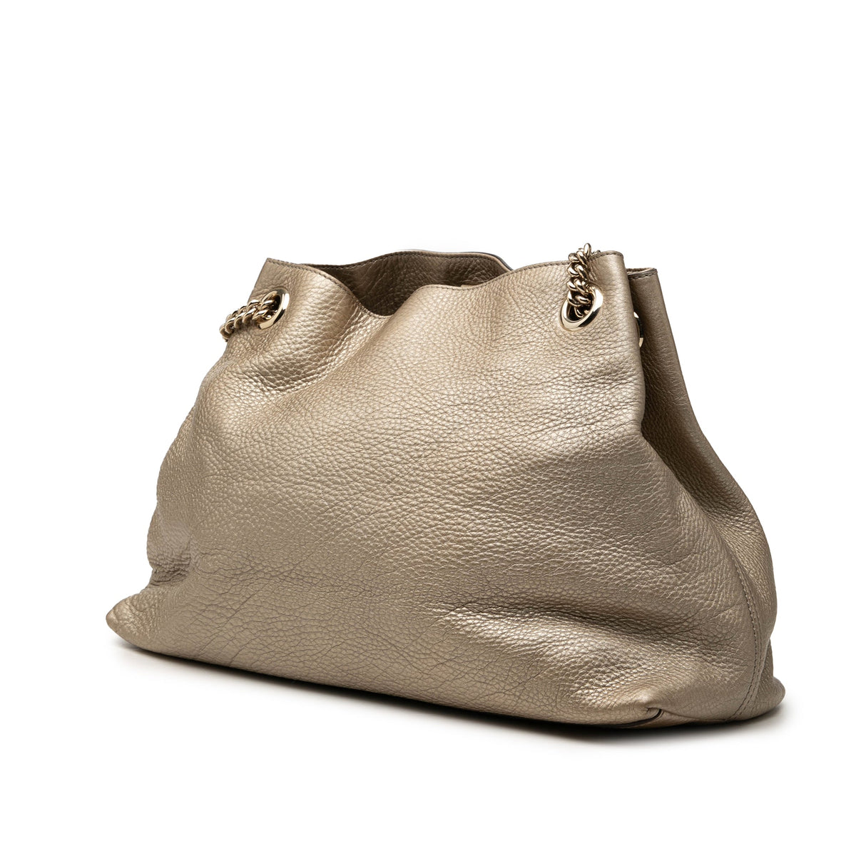Gucci Medium Metallic Calfskin Soho Chain Tote