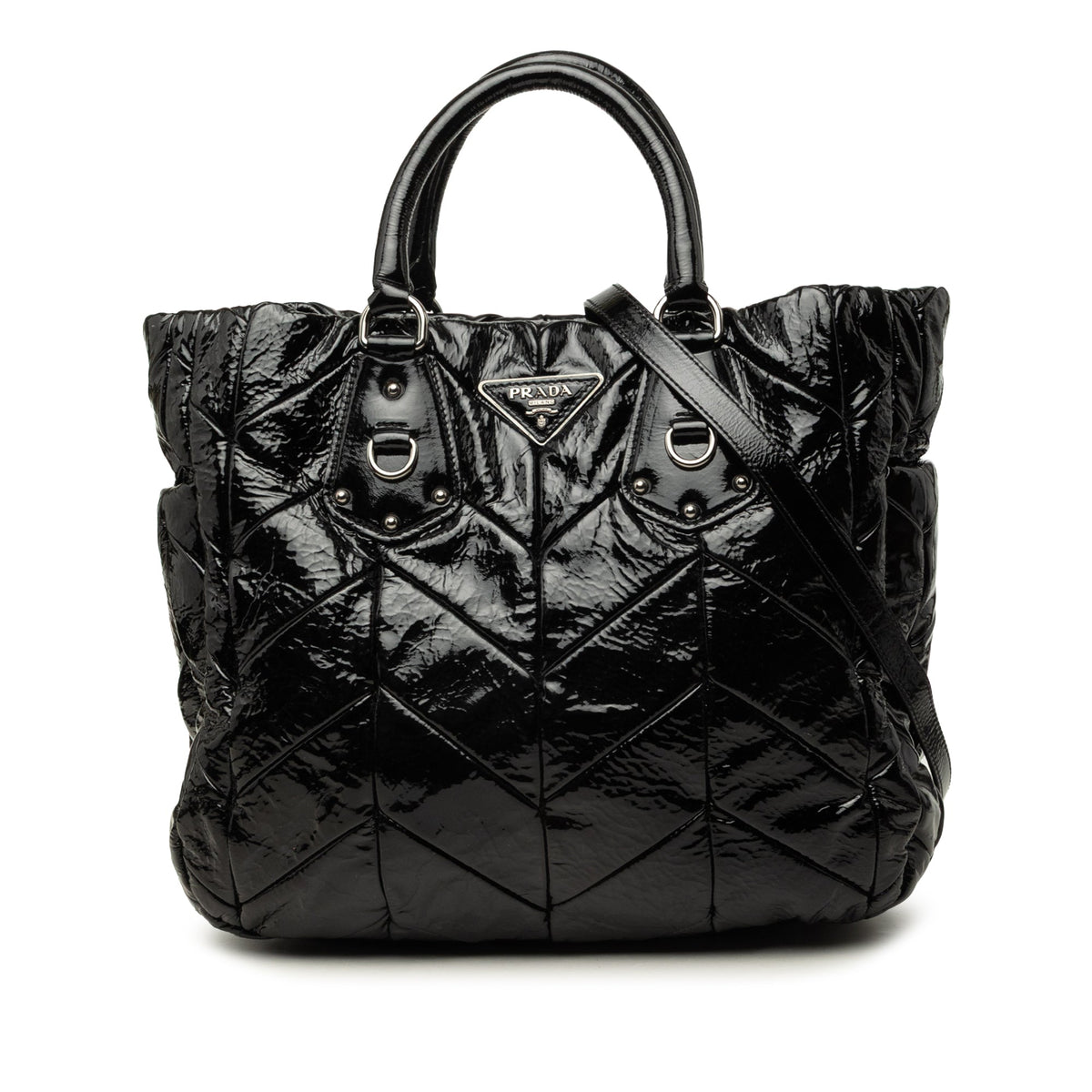 Prada Impuntu Vernice Convertible Tote