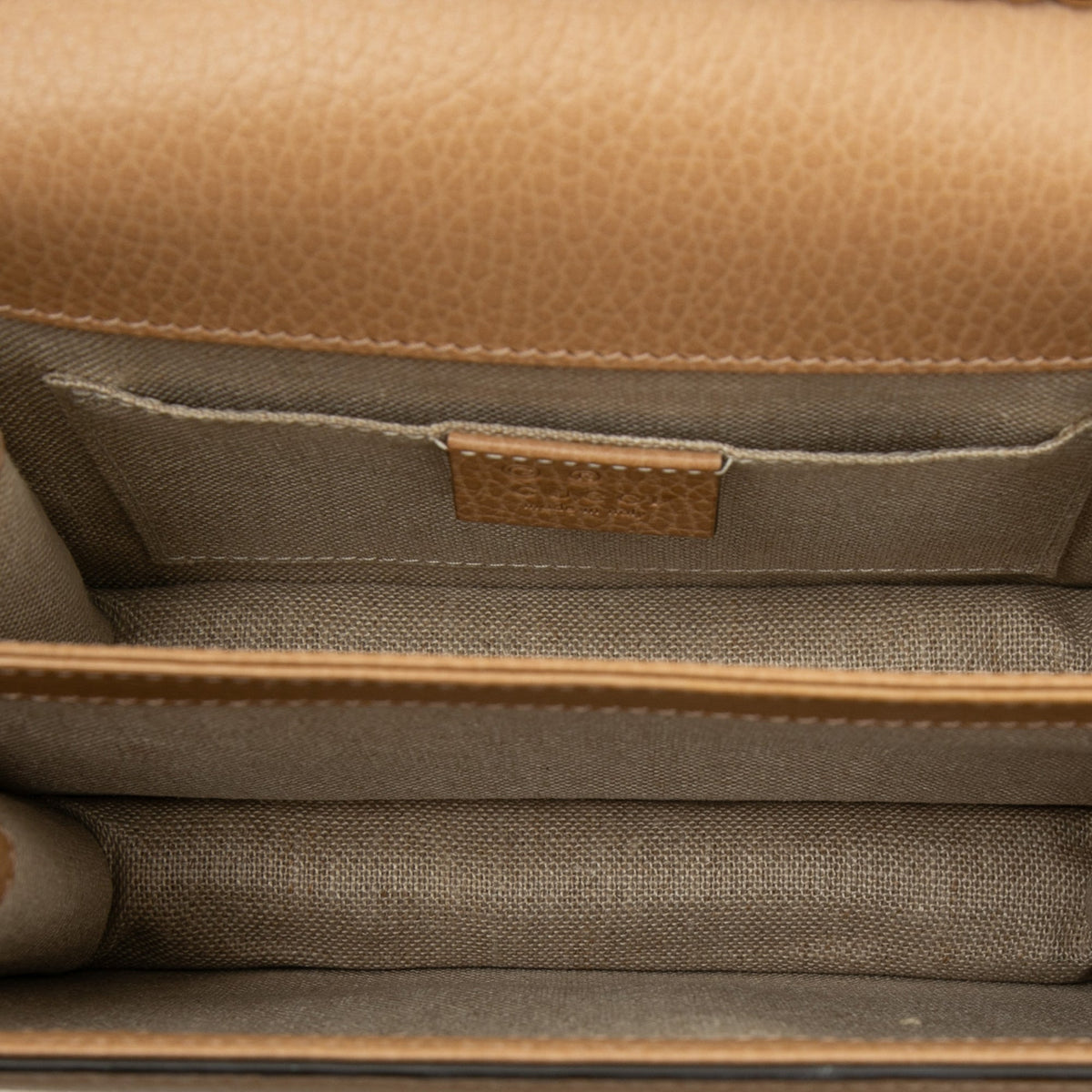 Gucci Small Dollar Calfskin Interlocking G Crossbody — Brown