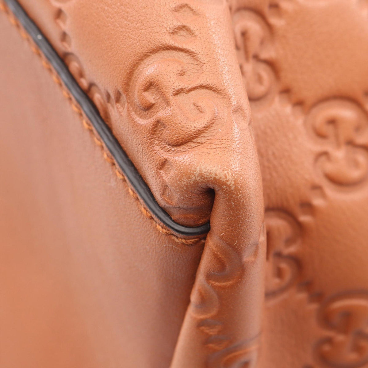 Gucci Medium Guccissima GG Charm Dome Satchel — Brown