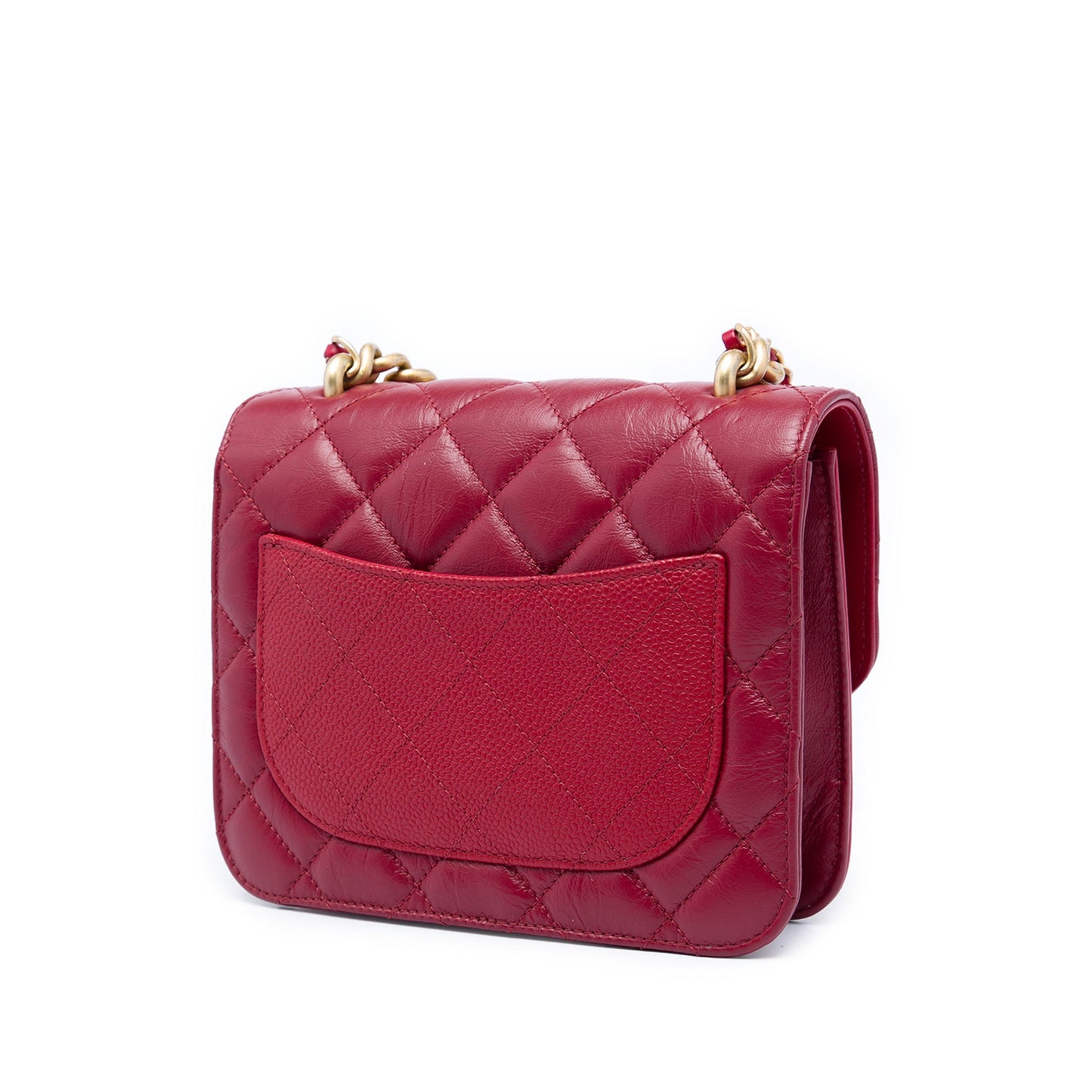 Chanel Mini Quilted Calfskin and Caviar Chain Handle Flap