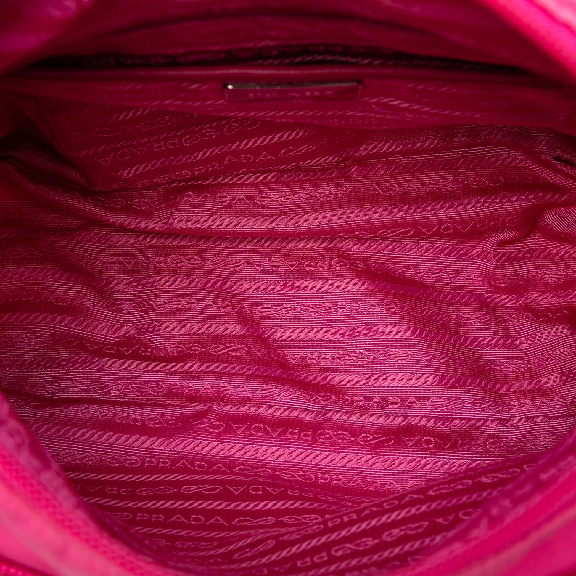 Prada Tessuto Zip Double Buckle Messenger Bag