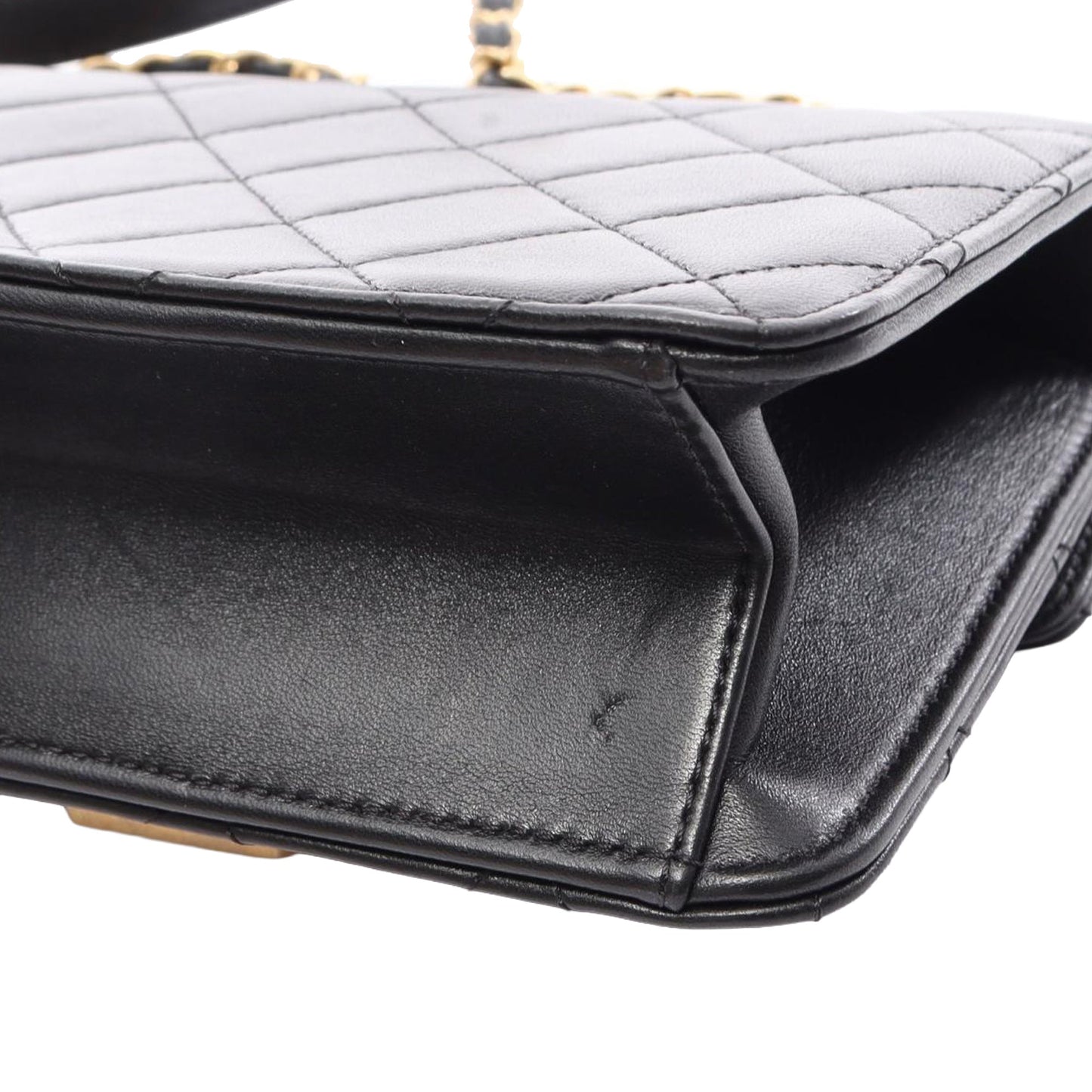 Chanel Quilted Lambskin Crystal Geometric CC Frame Flap