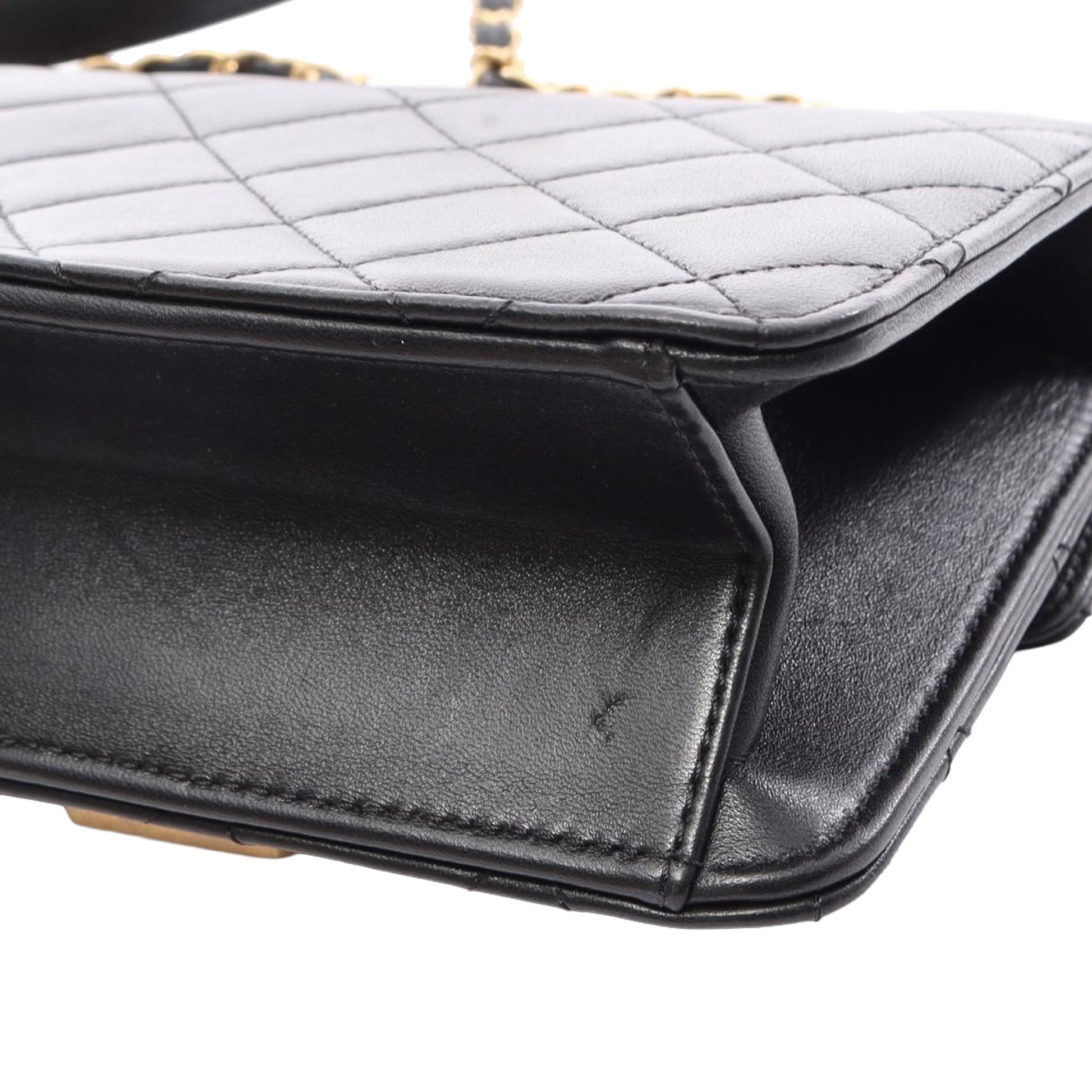 Chanel Quilted Lambskin Crystal Geometric CC Frame Flap