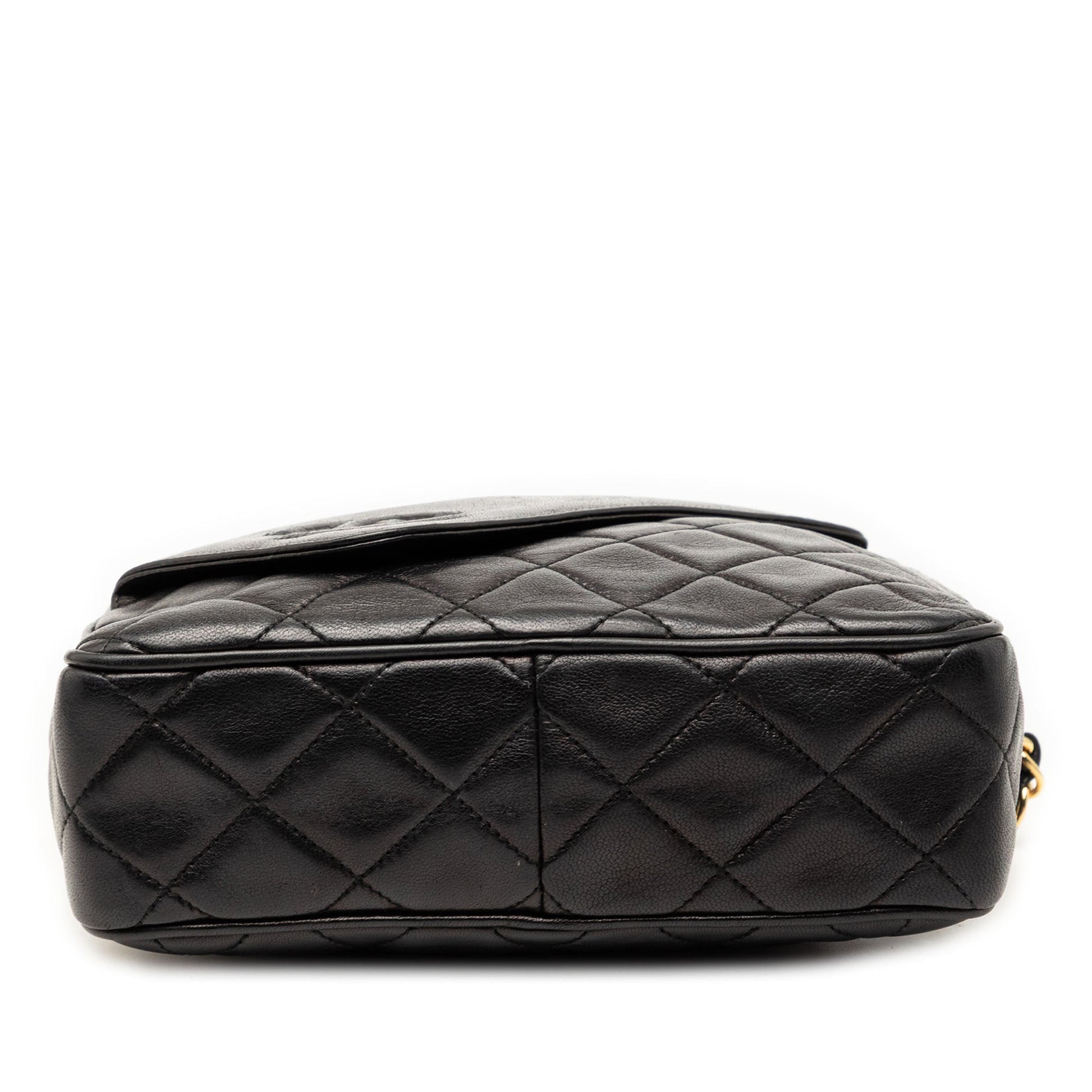 Mini CC Quilted Lambskin Tassel Camera Bag