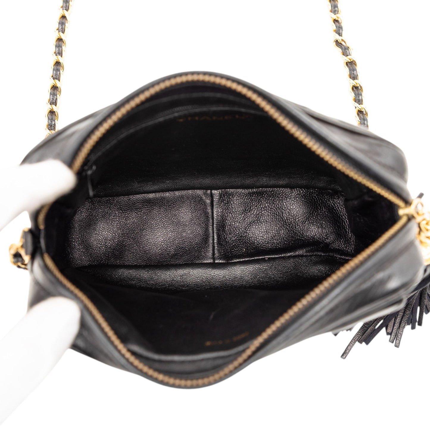 Mini CC Quilted Lambskin Tassel Camera Bag
