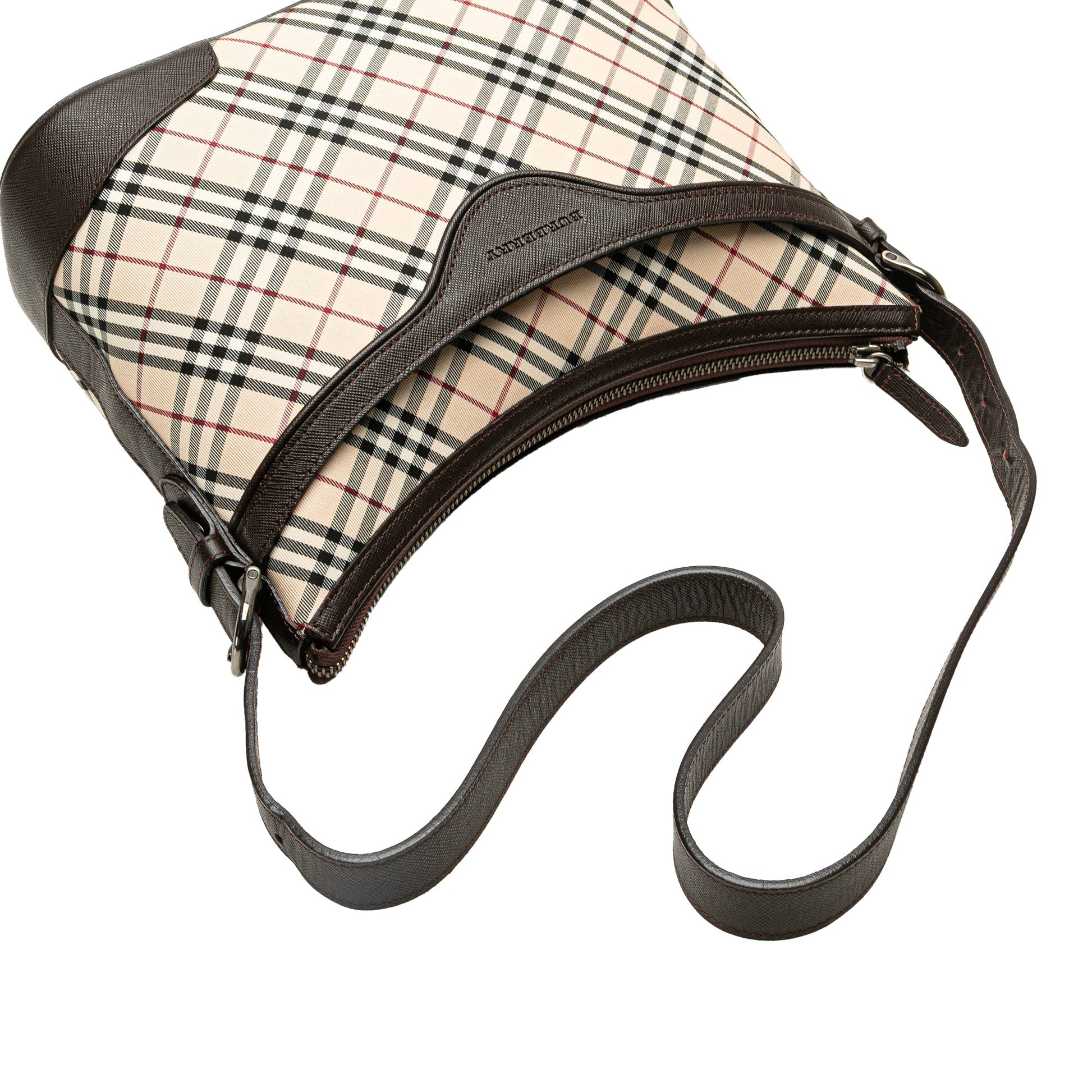 Burberry Nova Check Canvas Shoulder Bag