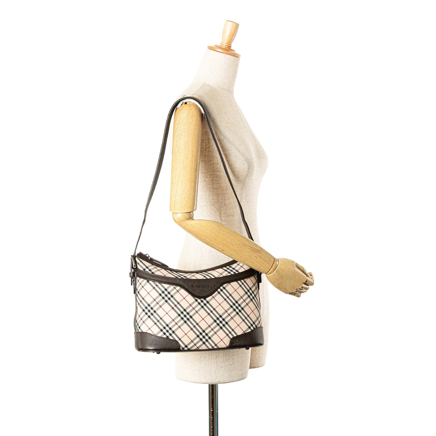 Burberry Nova Check Canvas Shoulder Bag