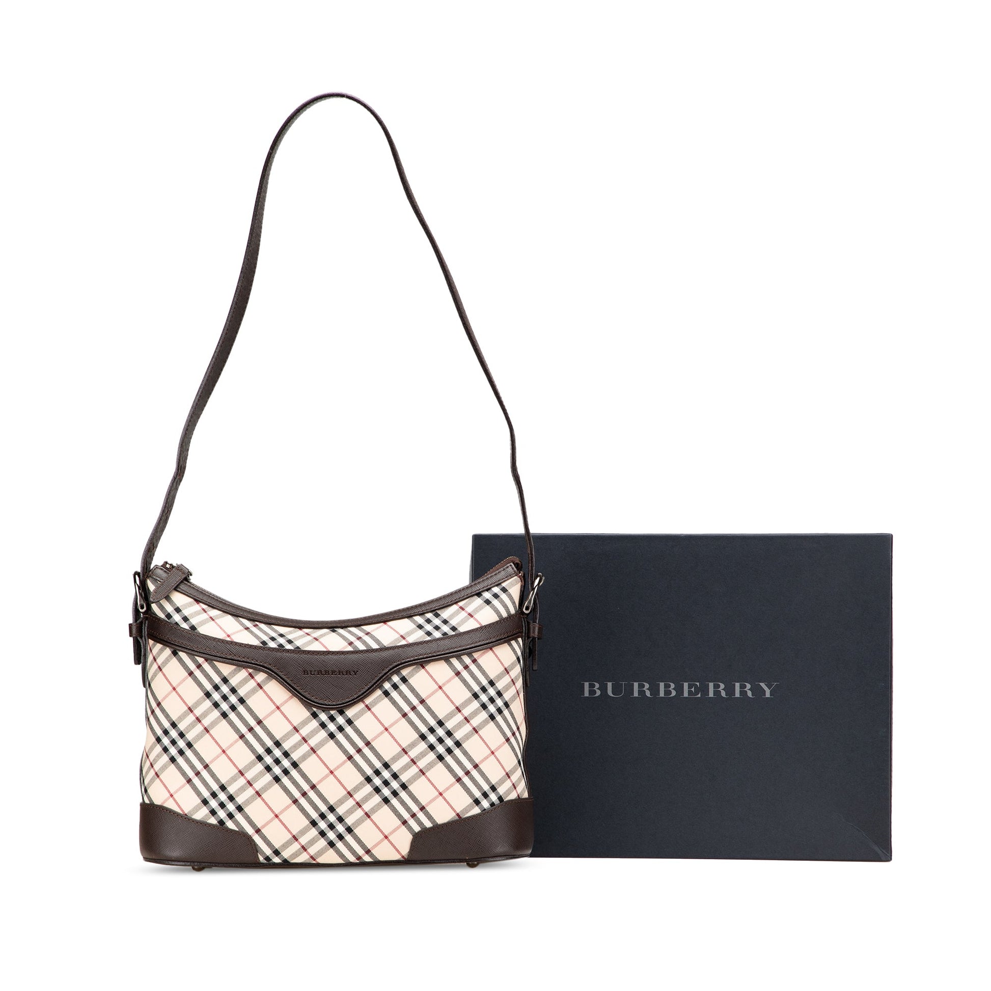 Burberry Nova Check Canvas Shoulder Bag