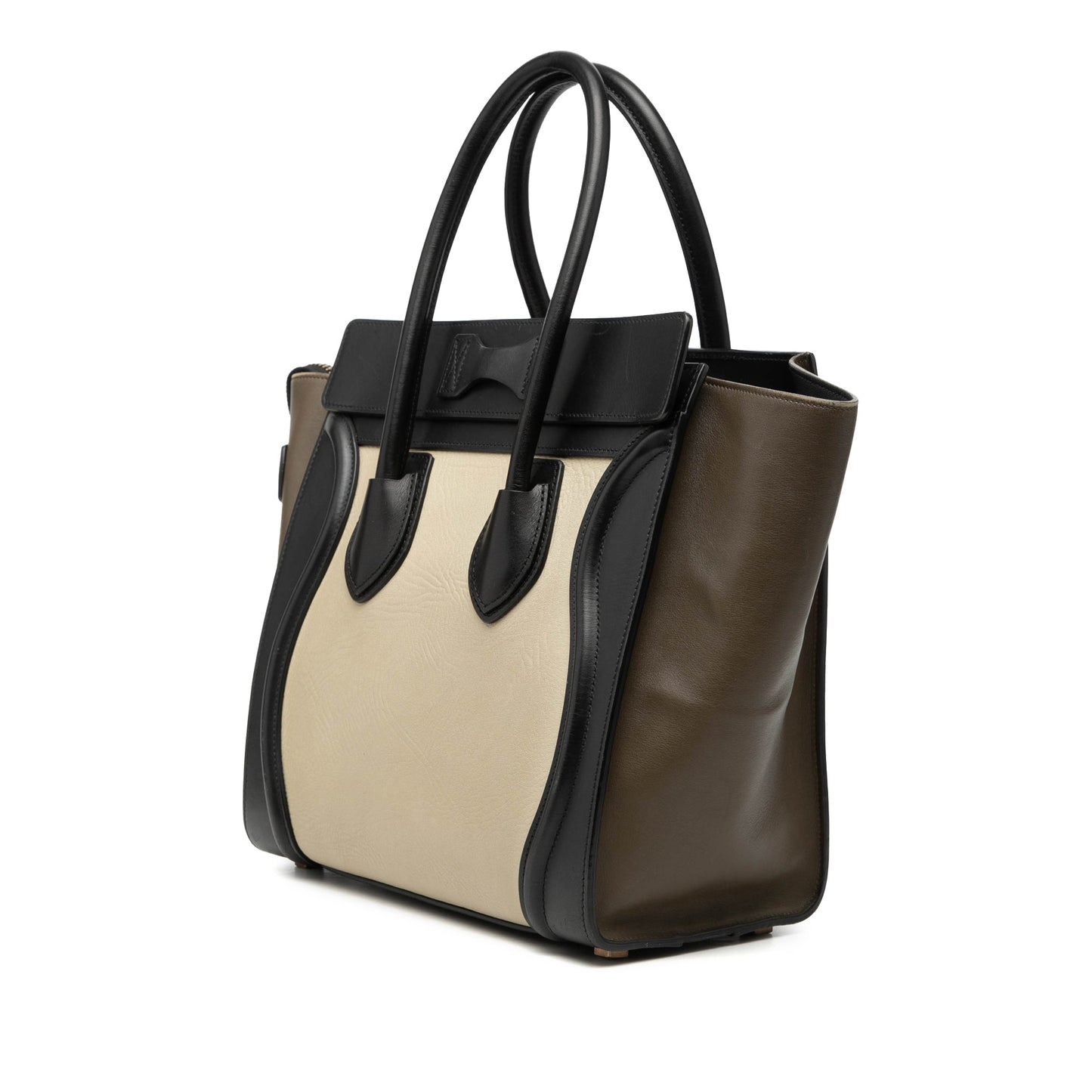 Celine Micro Tricolor Leather Luggage Tote