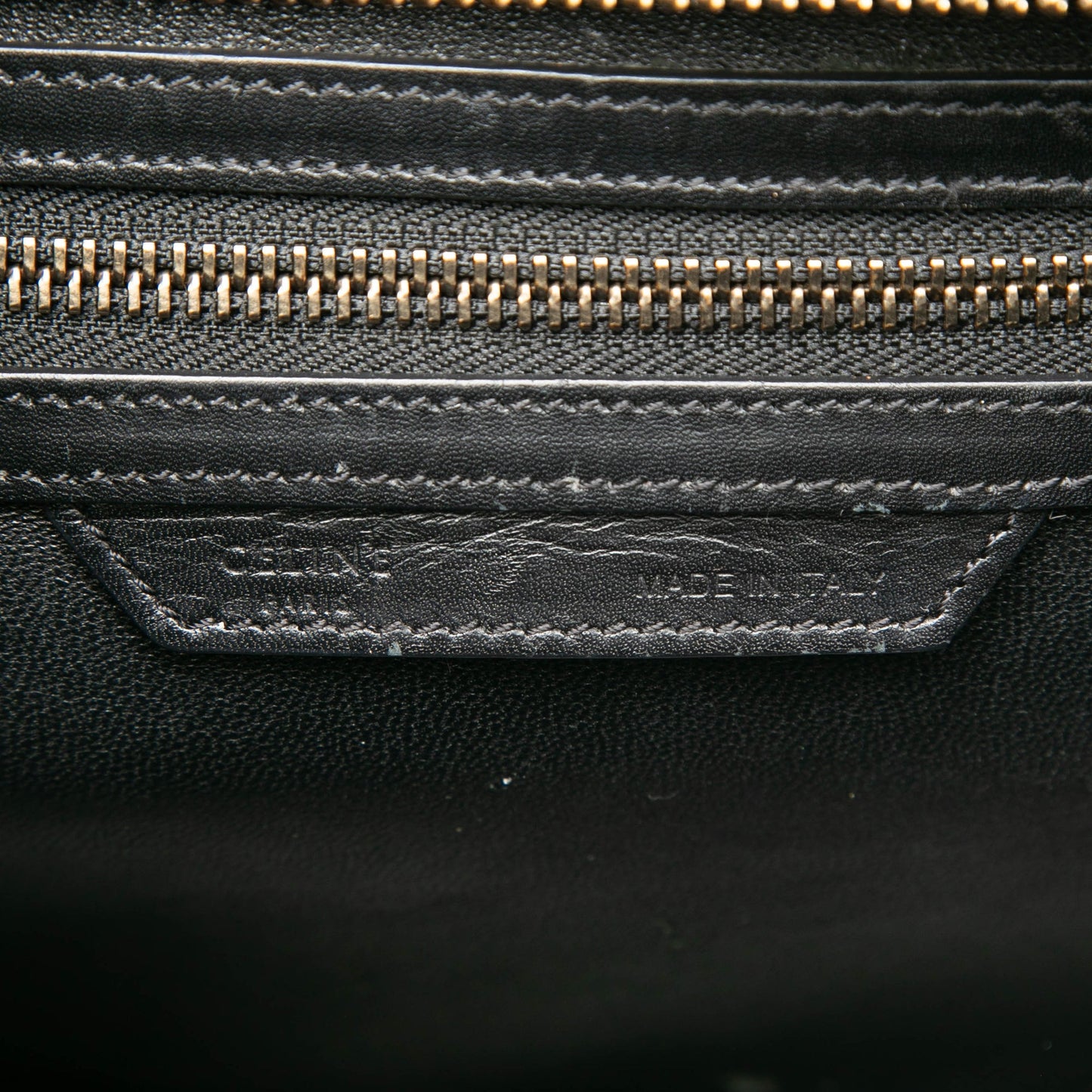 Celine Micro Tricolor Leather Luggage Tote