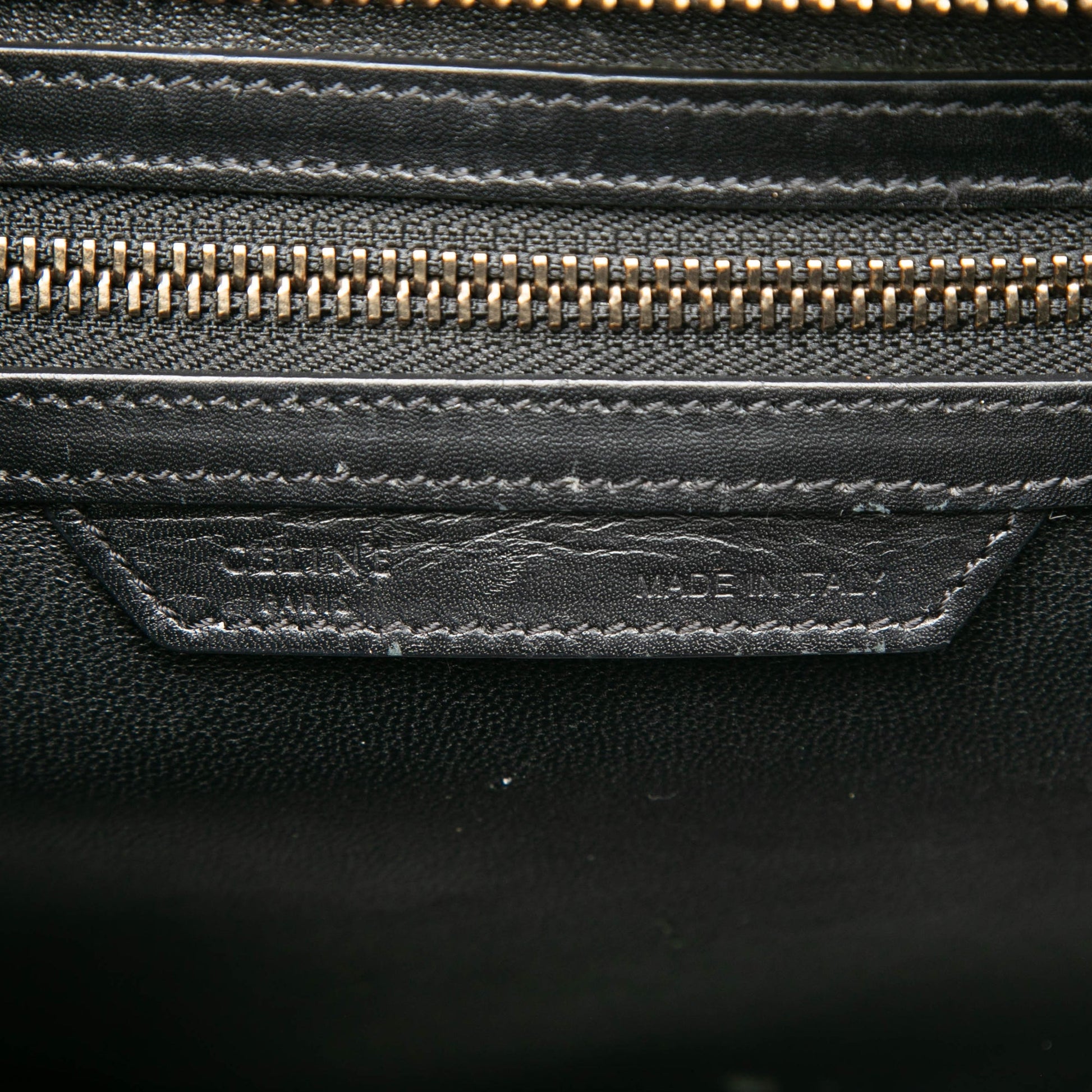 Celine Micro Tricolor Leather Luggage Tote