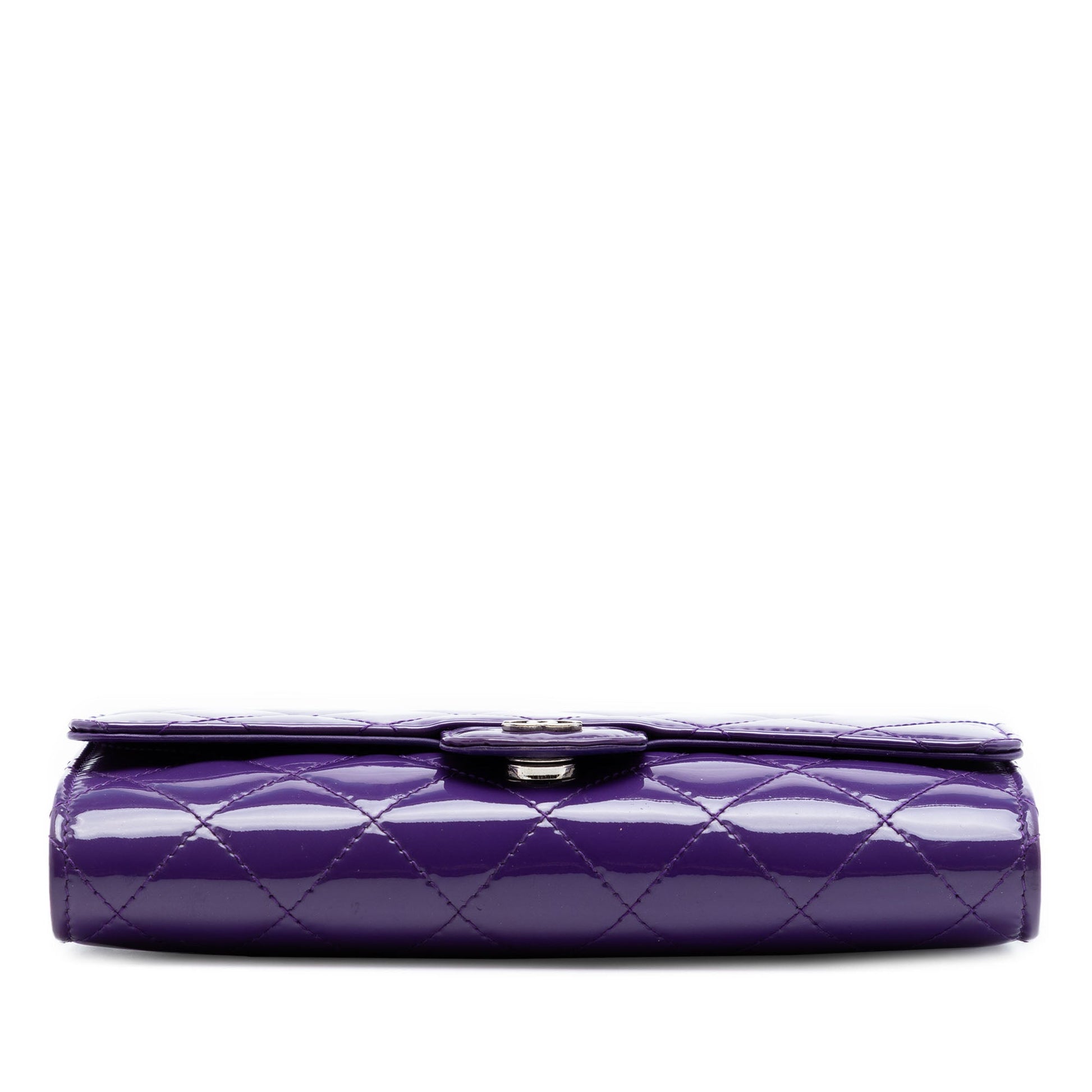Chanel CC Quilted Patent Wallet On Chain
