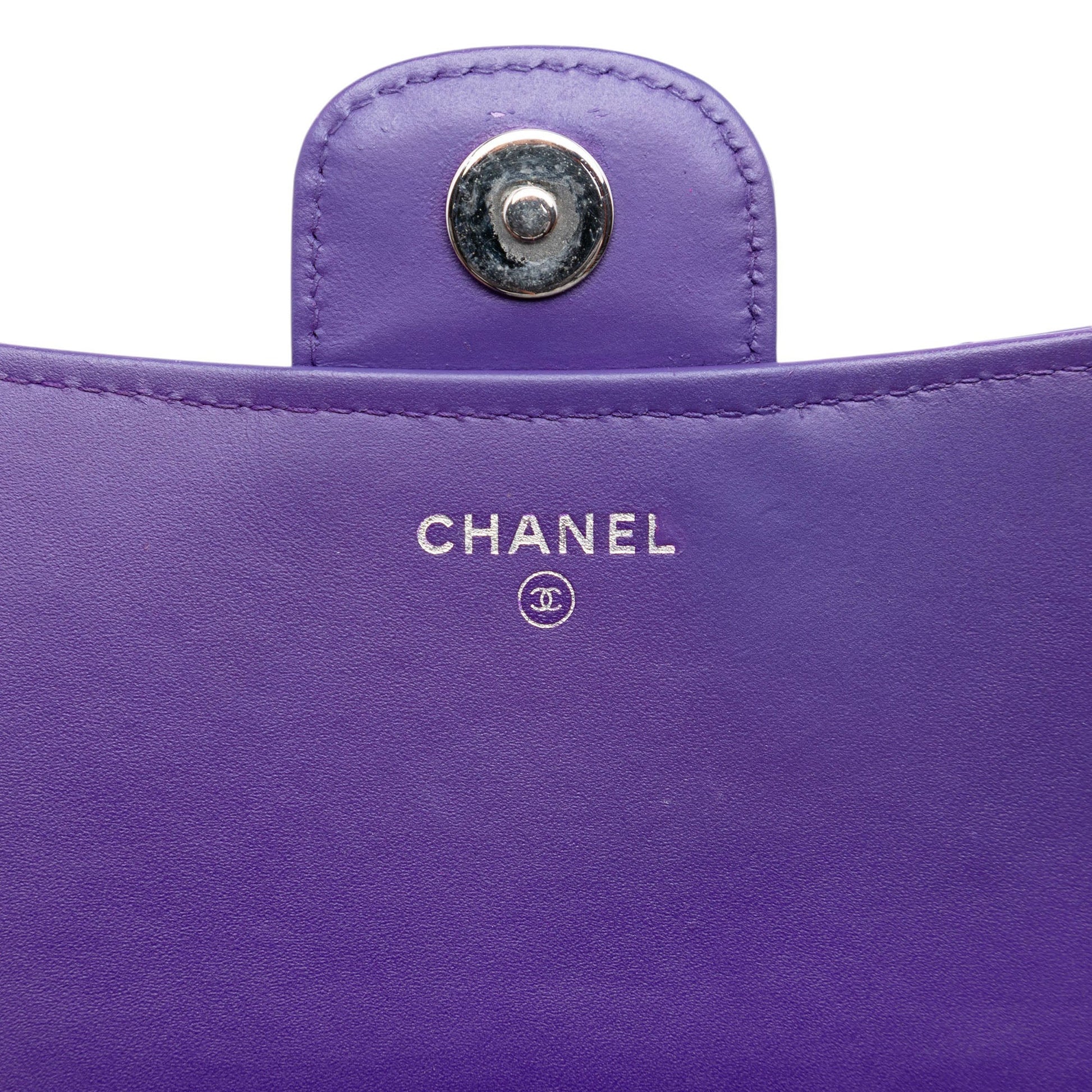 Chanel CC Quilted Patent Wallet On Chain