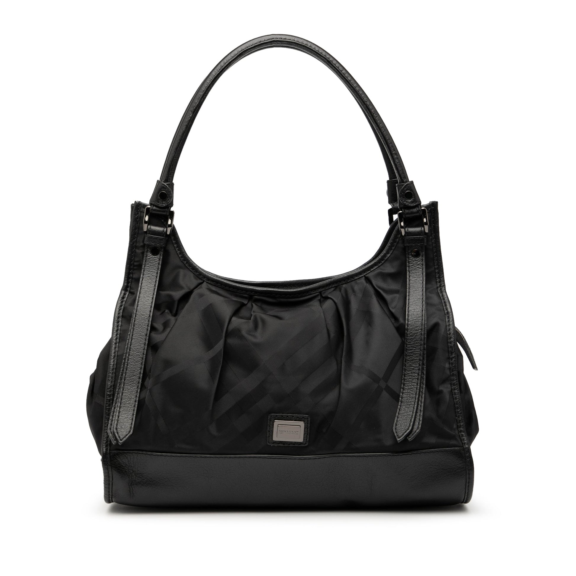 Burberry Tonal Check Nylon Shoulder Bag