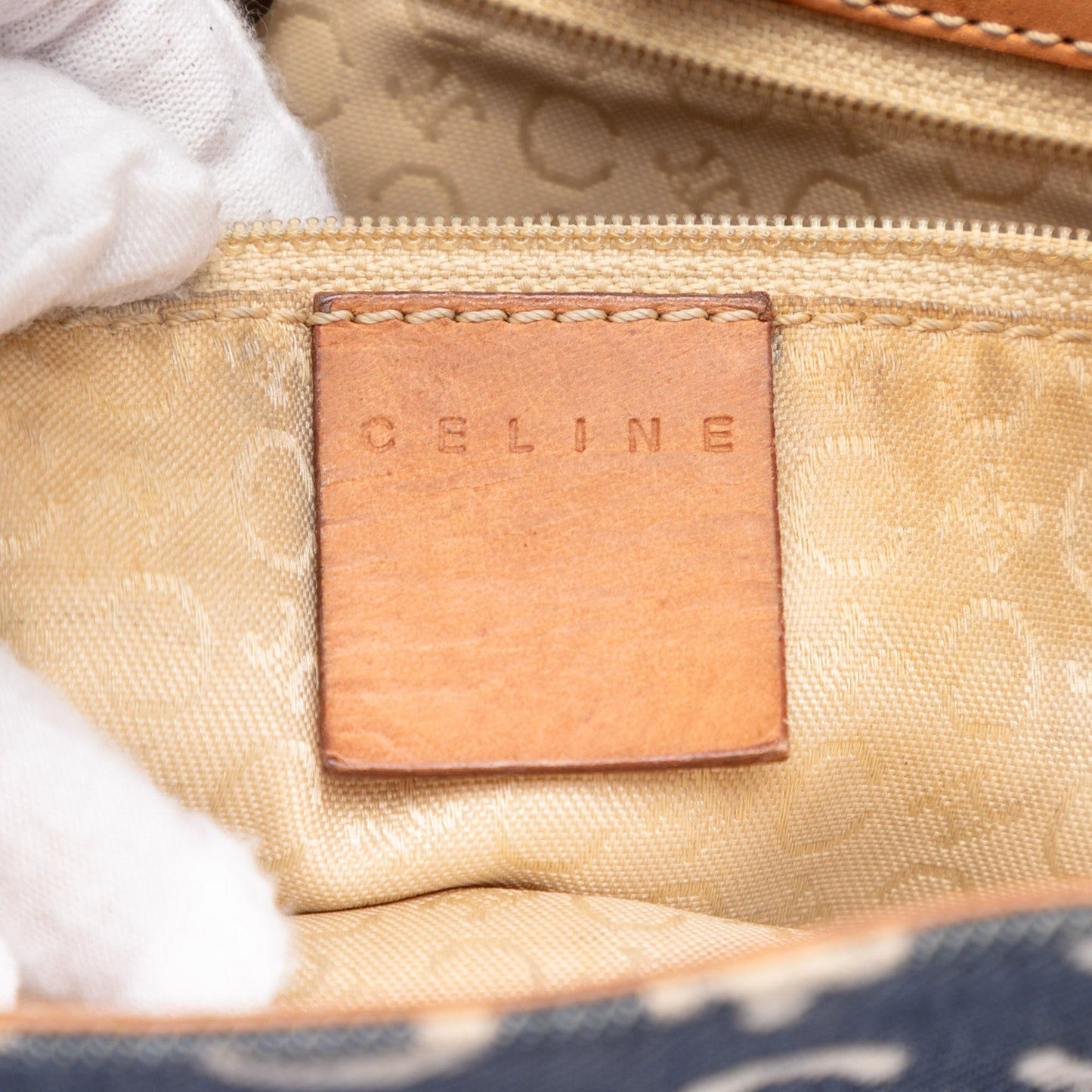 Celine C Macadam Denim Shoulder Bag