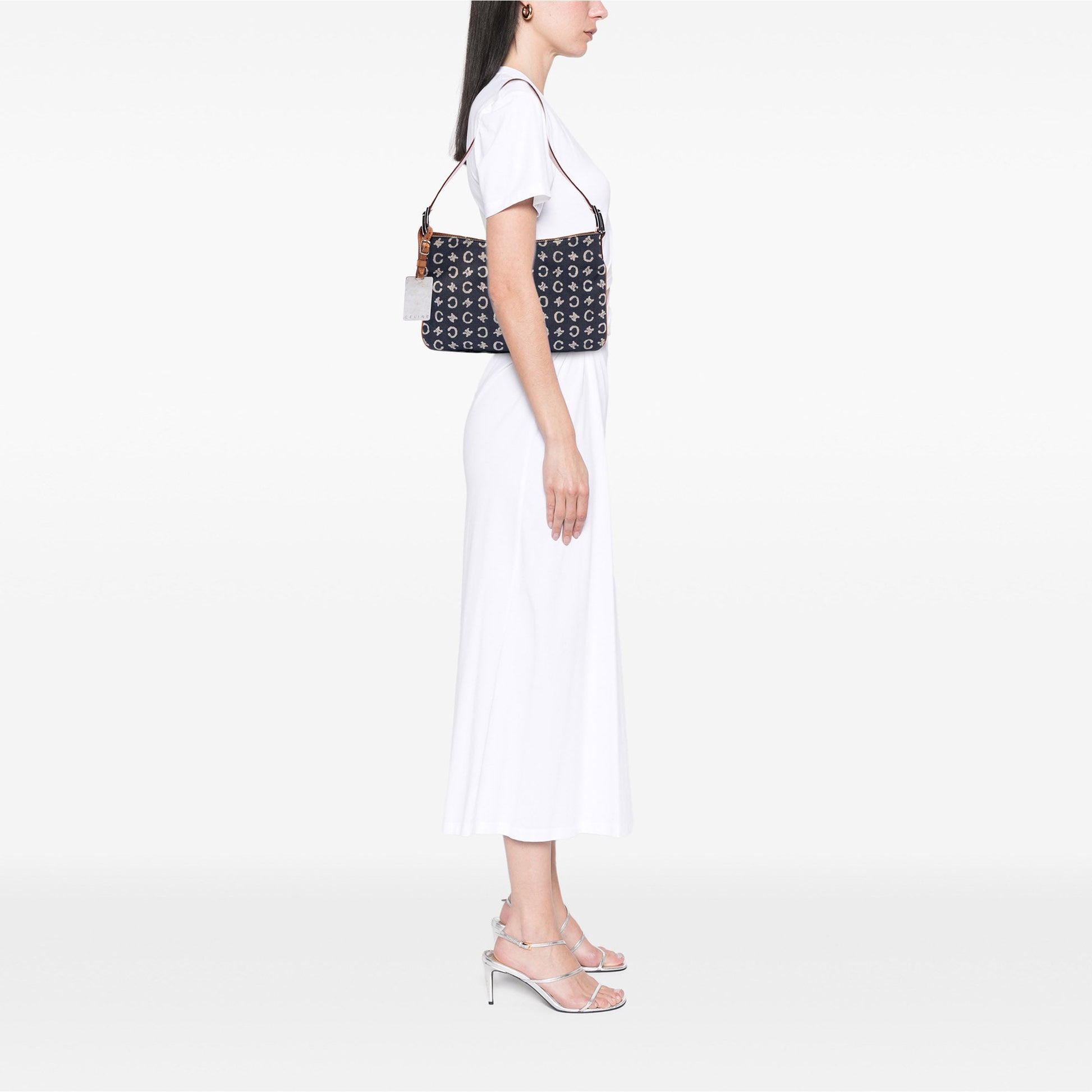 Celine C Macadam Denim Shoulder Bag