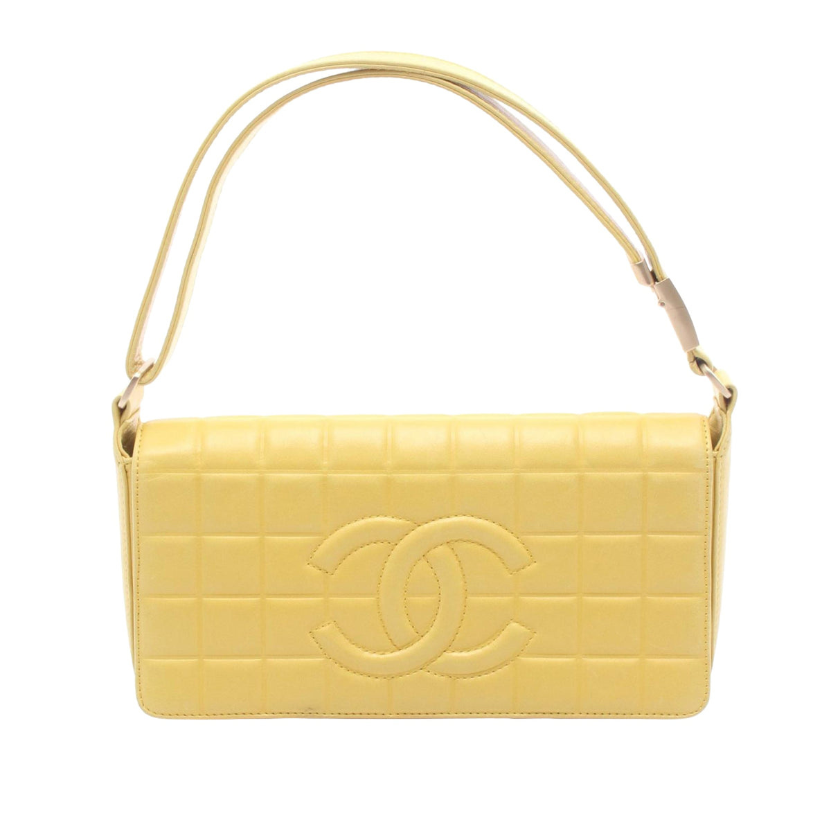 Chanel CC Choco Bar Flap East West — Yellow