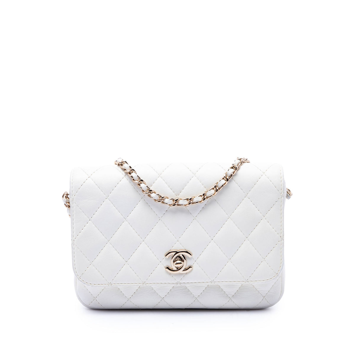 Chanel CC Quilted Lambskin Side Packs Flap