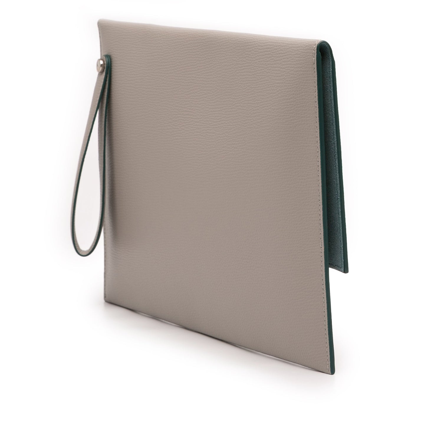 Leather Gancini Clutch