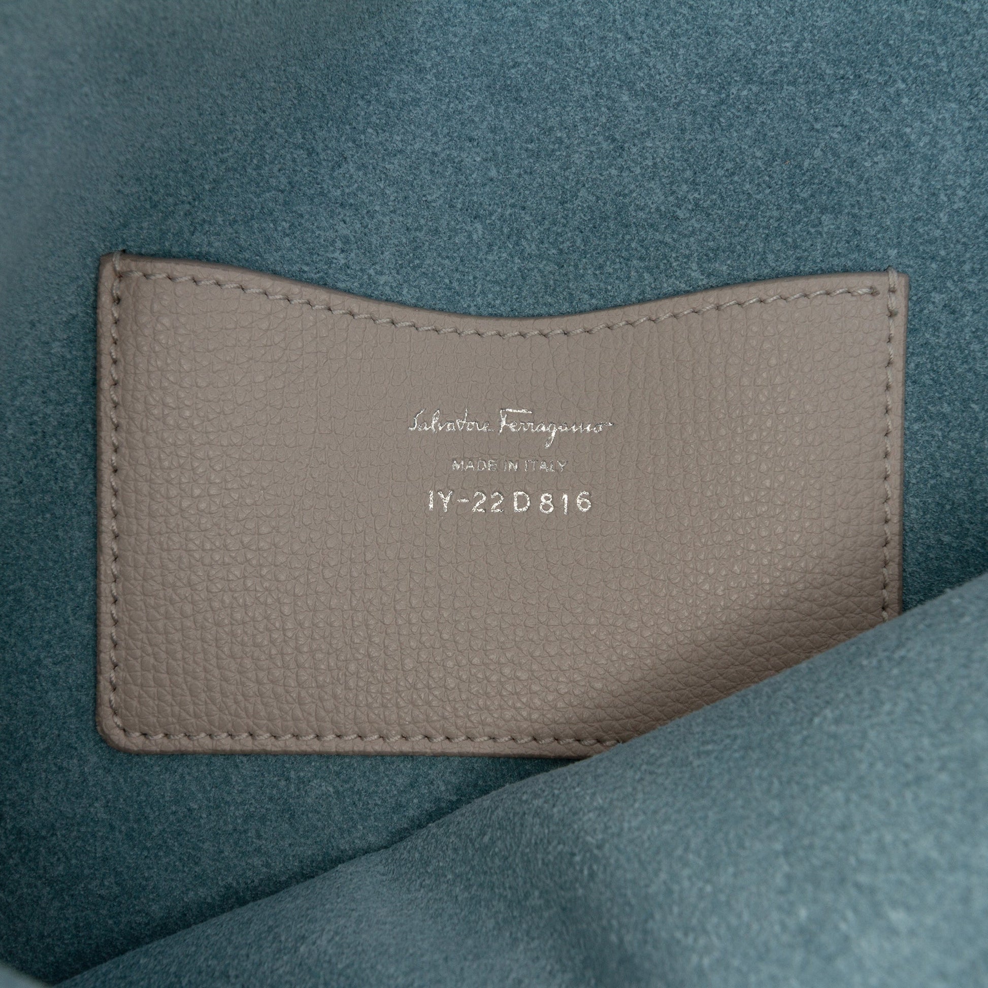 Leather Gancini Clutch