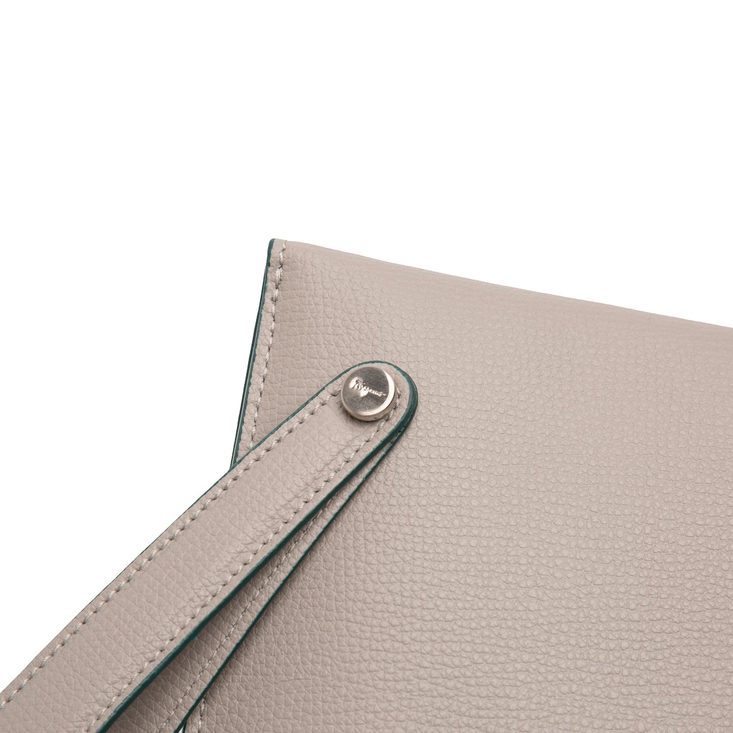 Leather Gancini Clutch