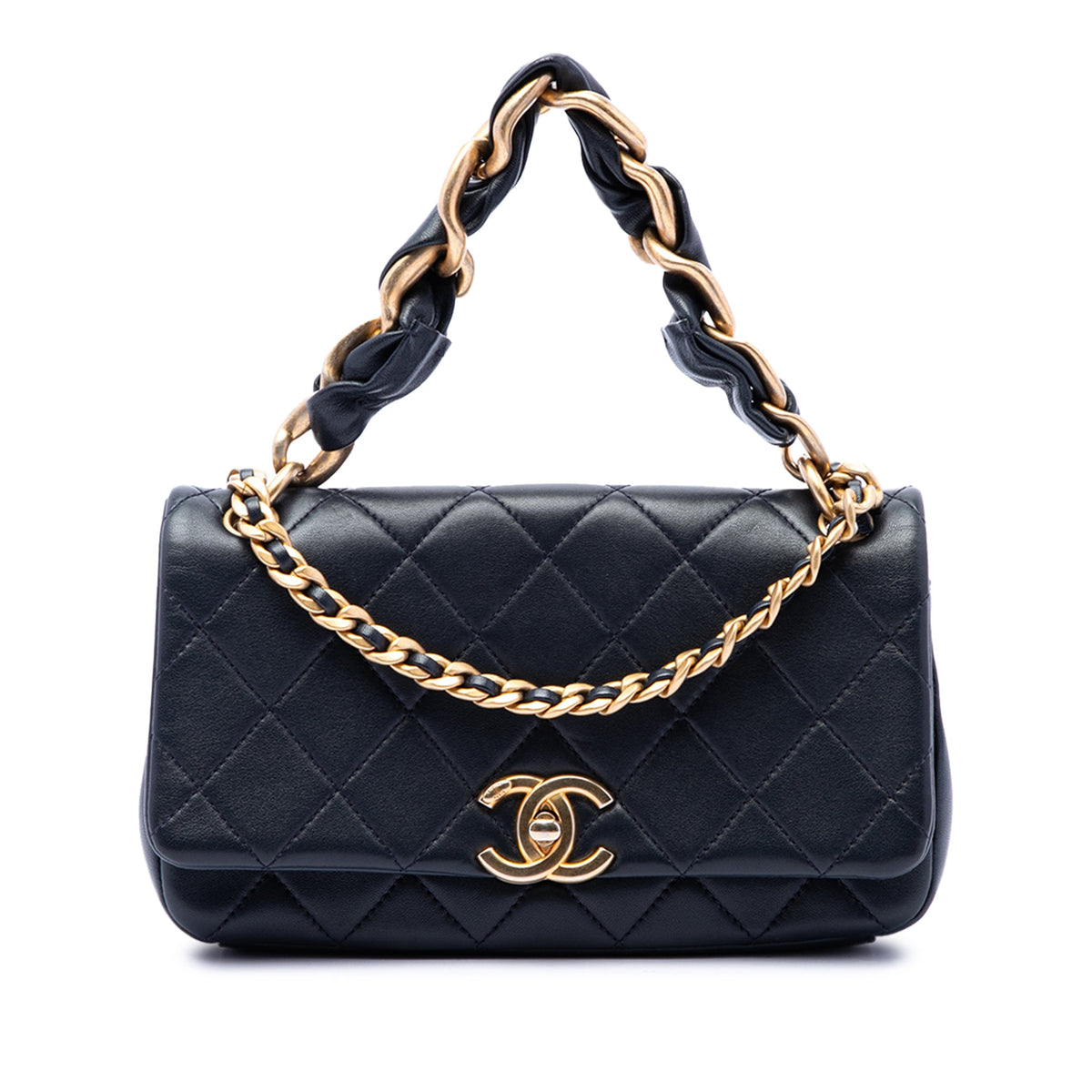 Chanel Quilted Lambskin Chain is More Flap — Black