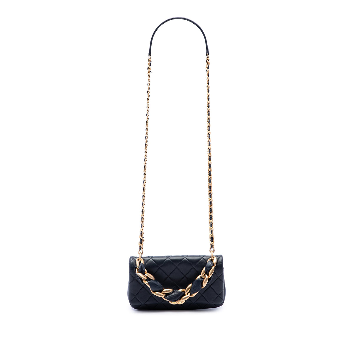 Chanel Quilted Lambskin Chain is More Flap — Black