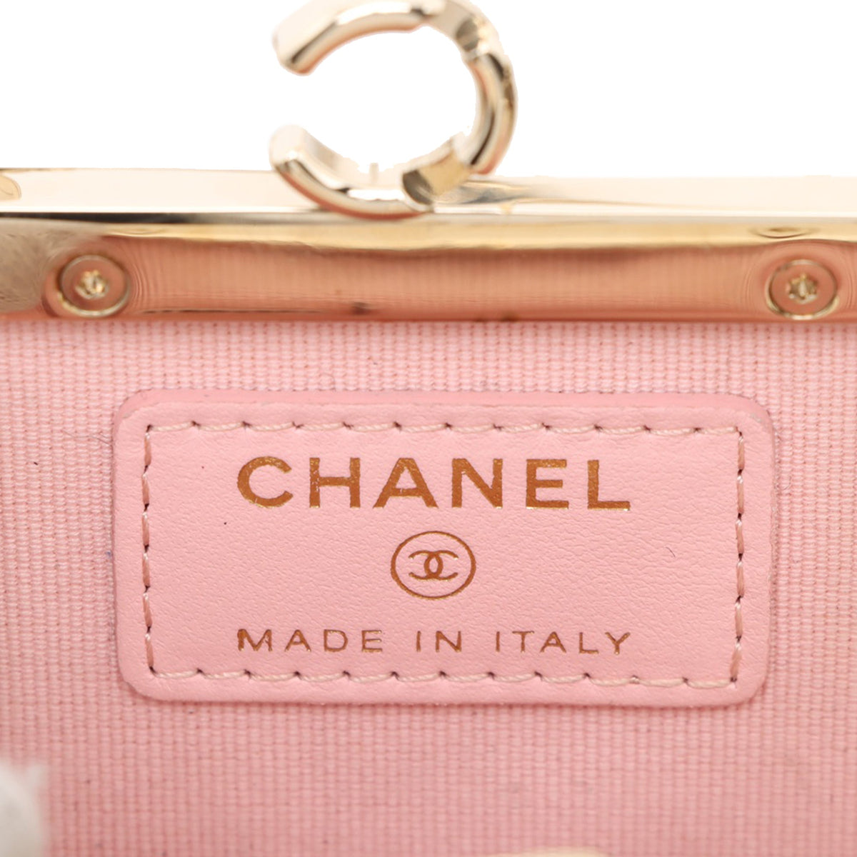 Chanel CC Quilted Acrylic and Lambskin Evening Clutch With Chain — Black