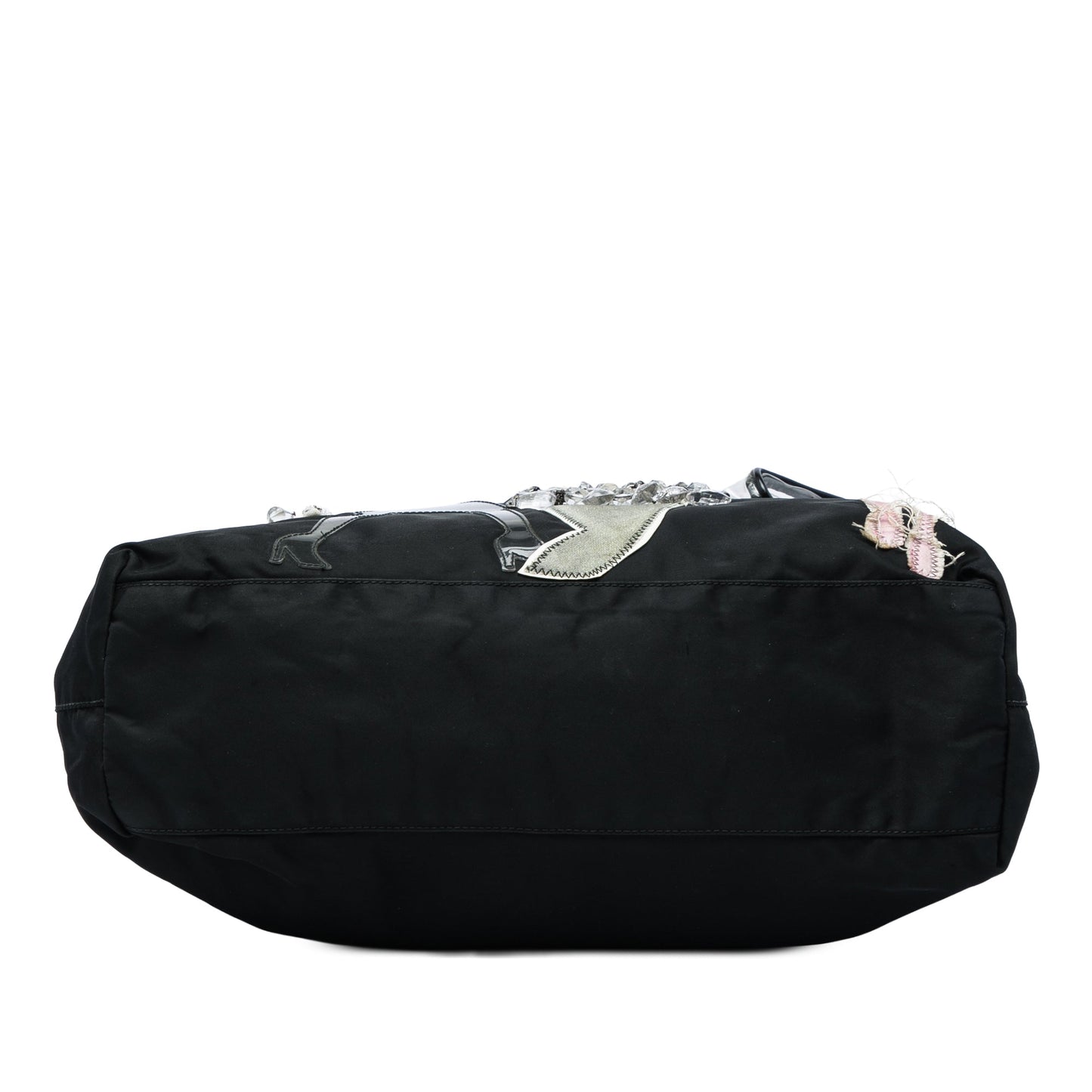 Prada Saffiano Trimmed Tessuto Fashion Doll Tote
