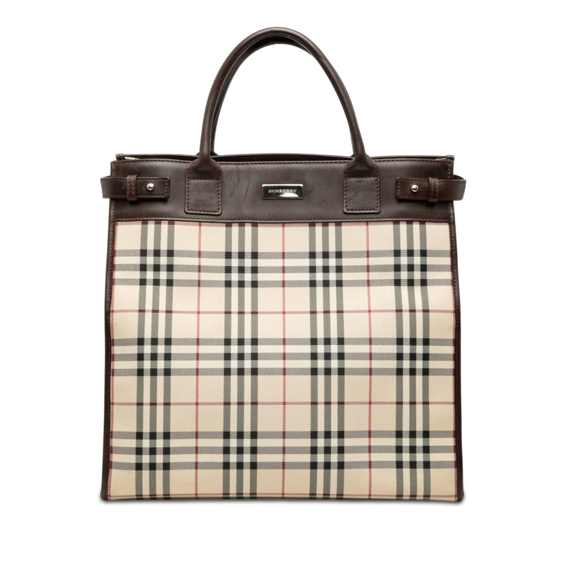 Burberry House Check Canvas Convertible Tote