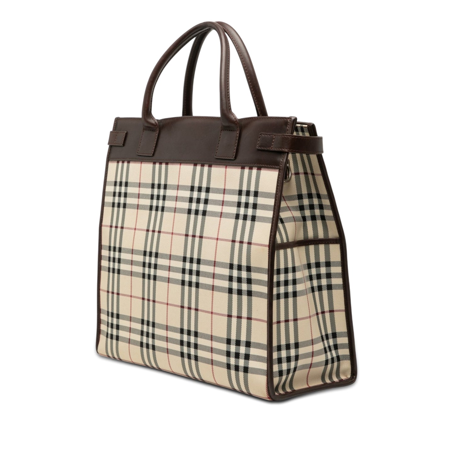 Burberry House Check Canvas Convertible Tote