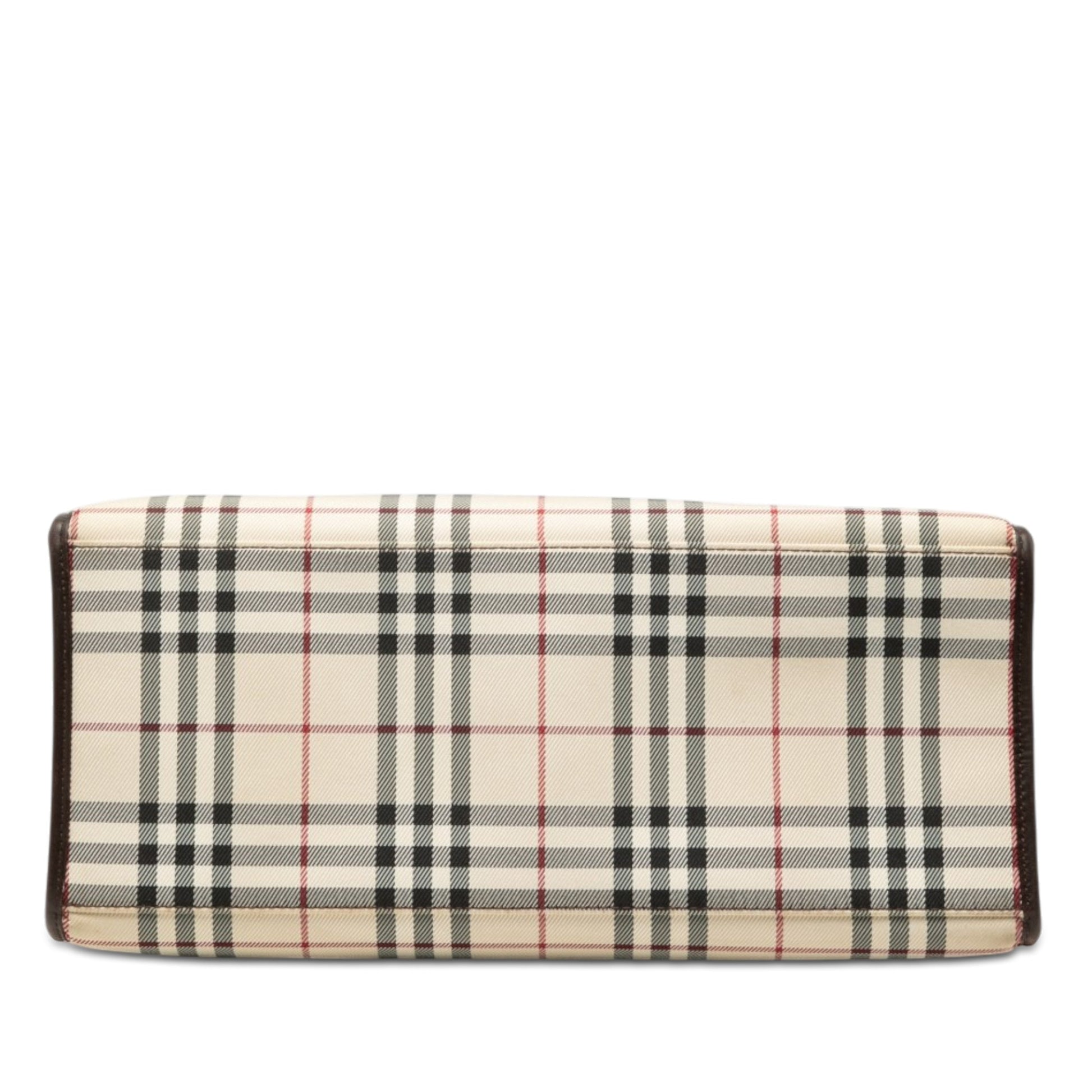 Burberry House Check Canvas Convertible Tote