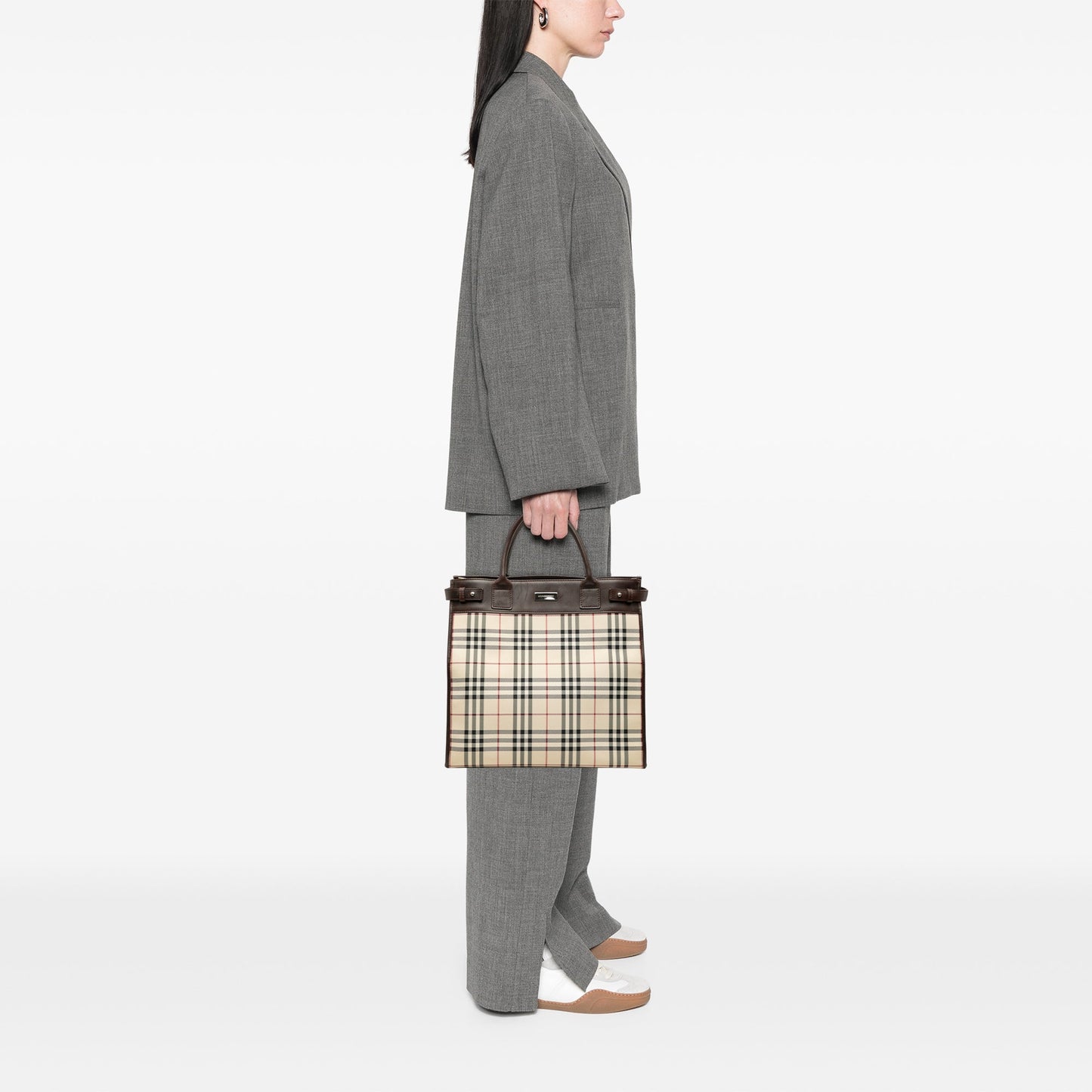 Burberry House Check Canvas Convertible Tote