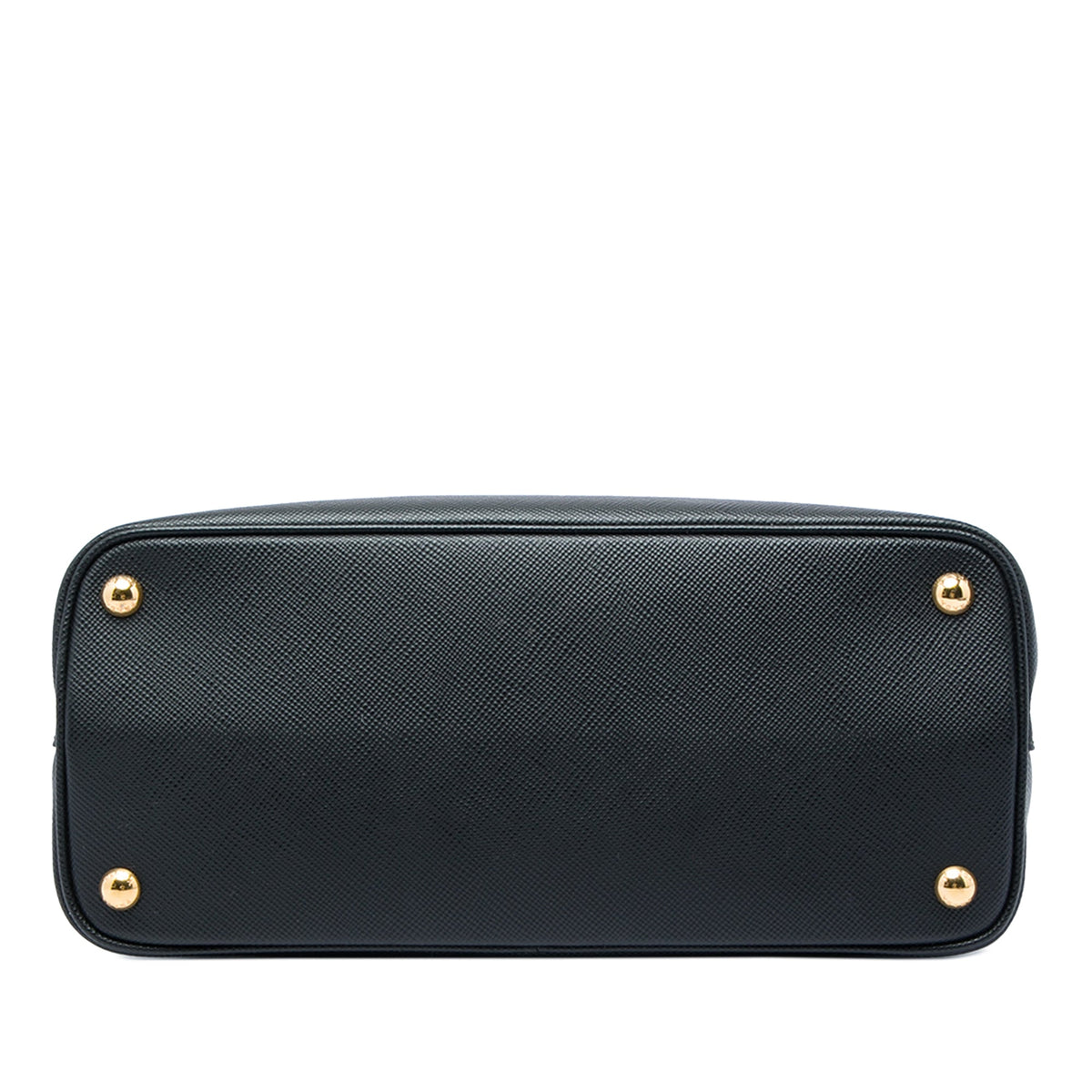 Prada Medium Bicolor Saffiano Cuir Double Satchel — Black