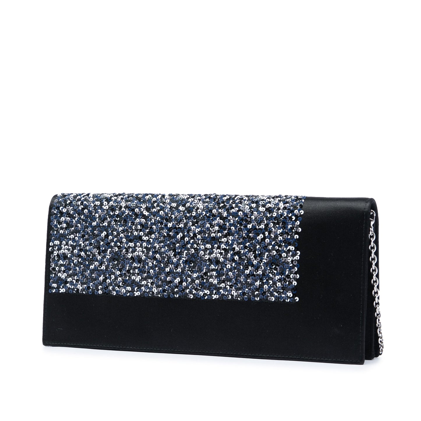 Dior Satin Sequin Clutch with Chain