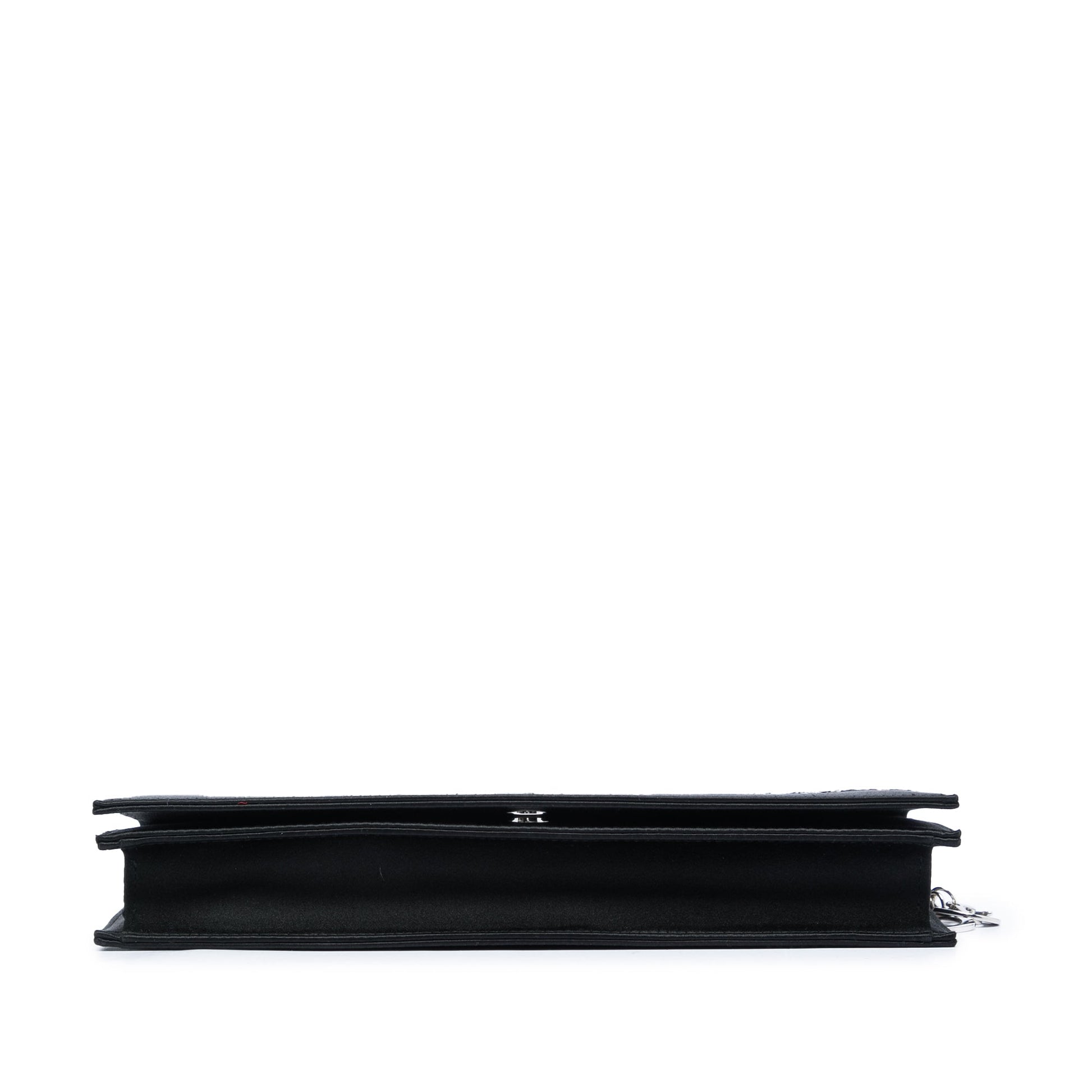 Dior Satin Sequin Clutch with Chain